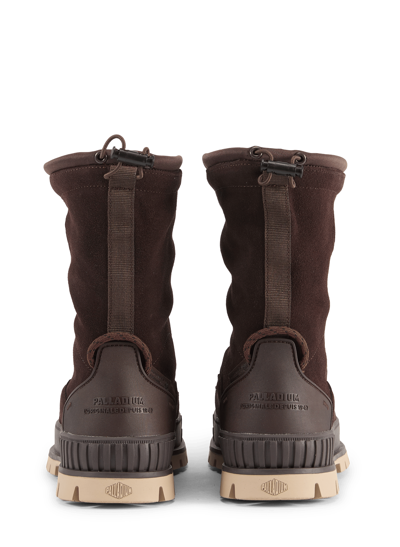 Pallashock suede leather ankle boots PALLADIUM Brown