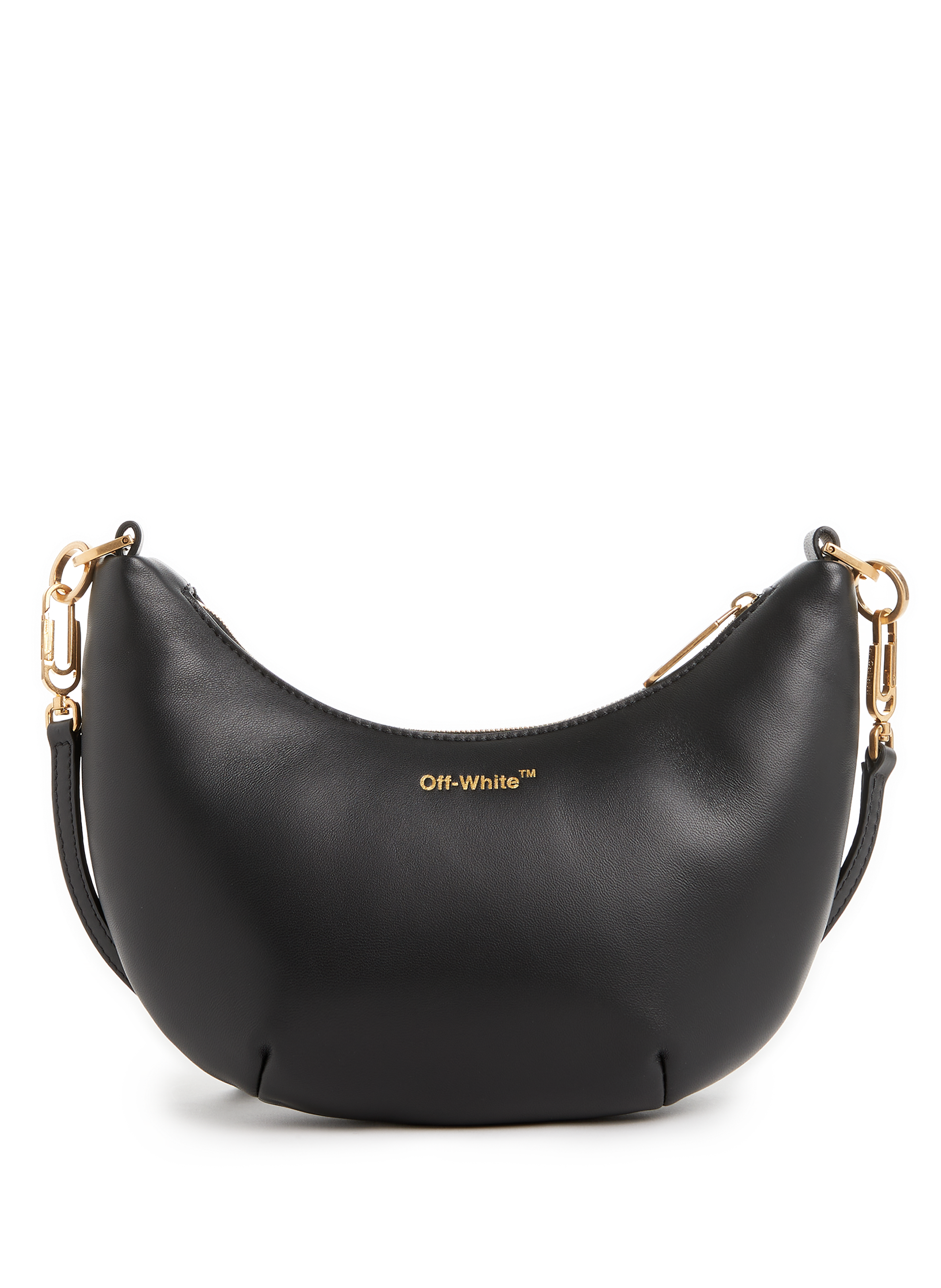 OFF-WHITE Paperclip leather handbag Black