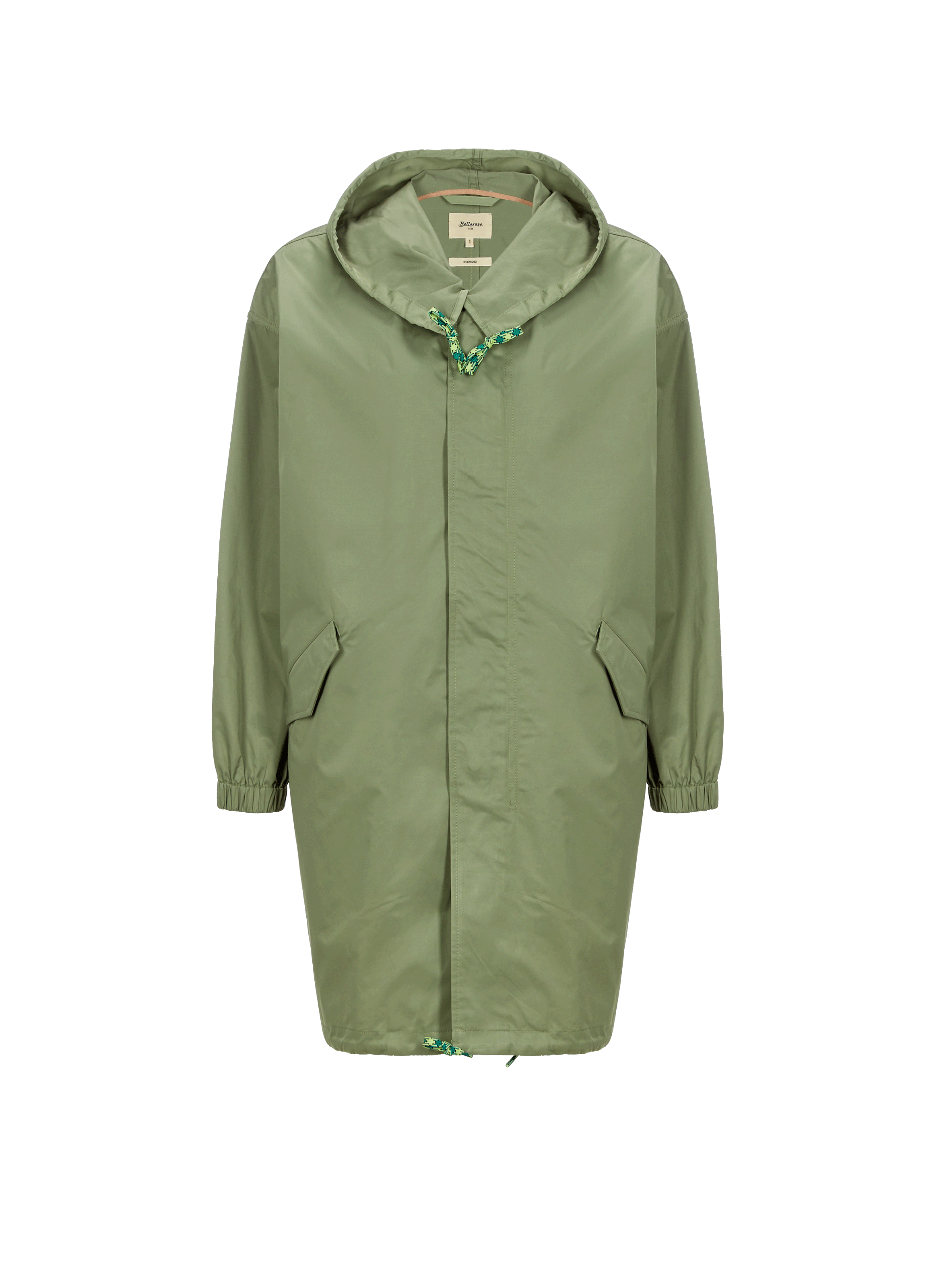 BELLEROSE Parka oversize en coton mélangé Vert