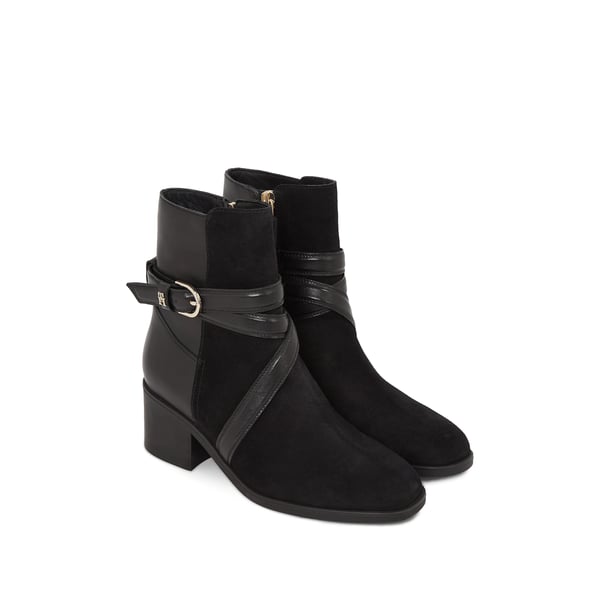 Bottines en cuir et suède