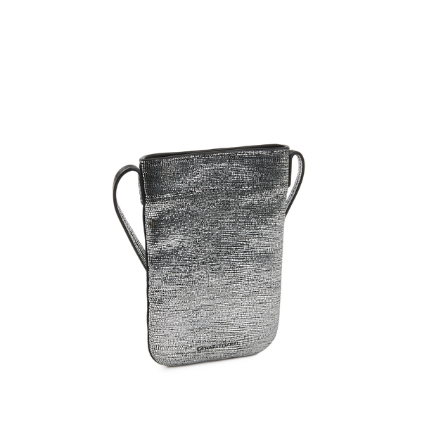Gerard Darel Ladyphone Leather Pouch In Grey