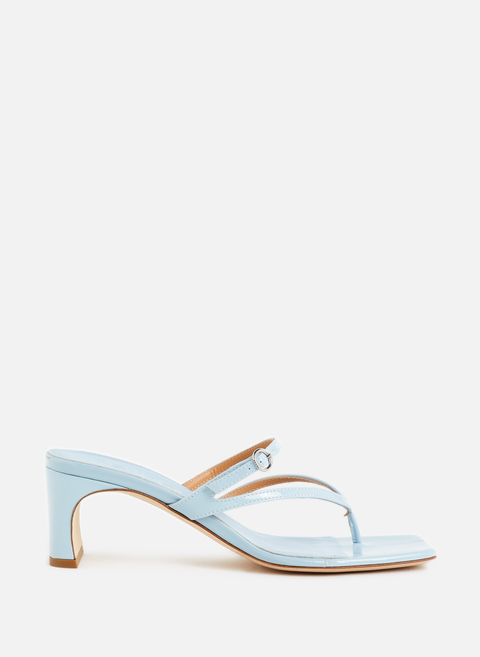 Giselle heeled sandals in leather BlueAEYDE 