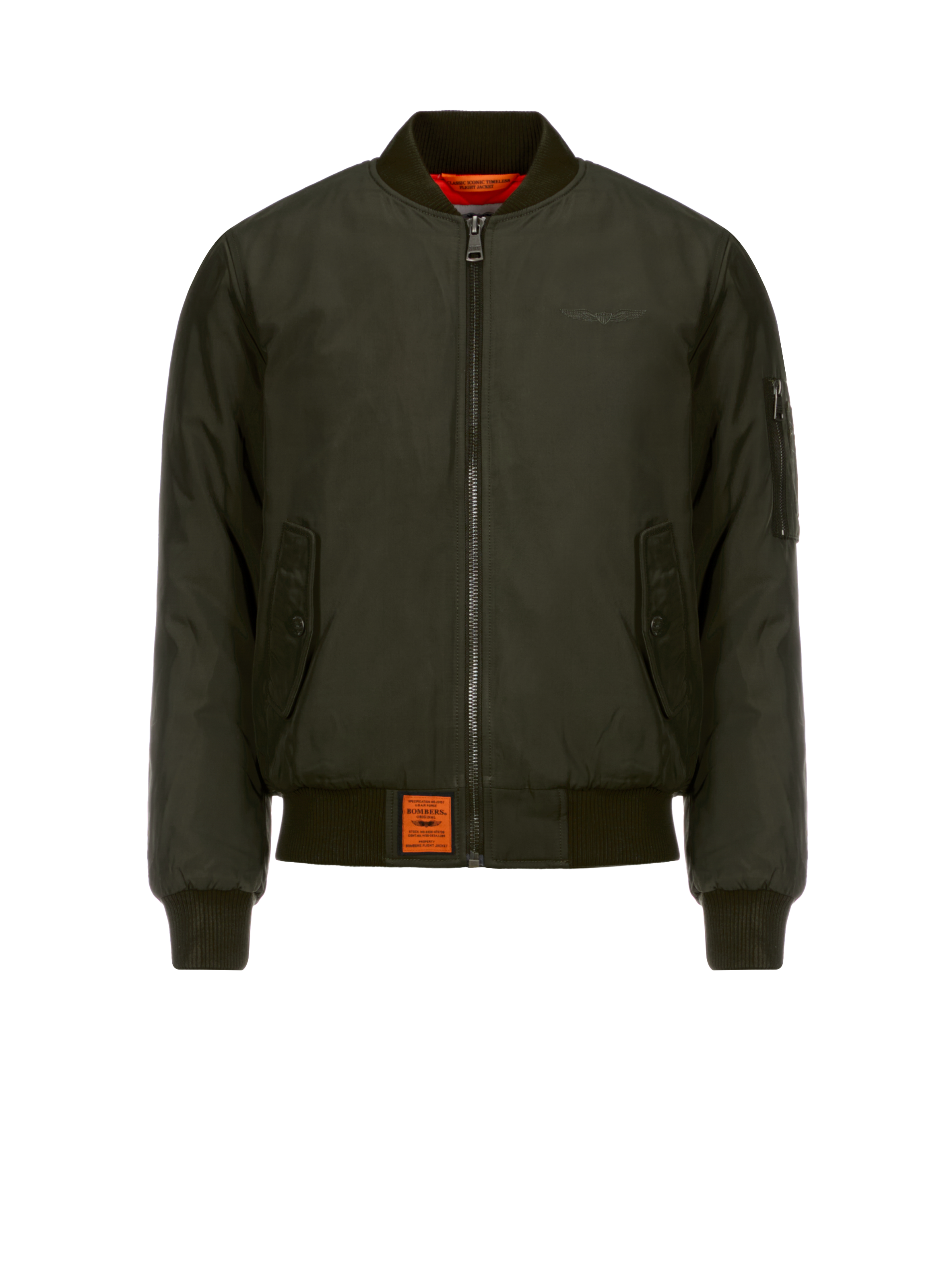 BOMBERS ORIGINAL Bomber jacket with logo Khaki
