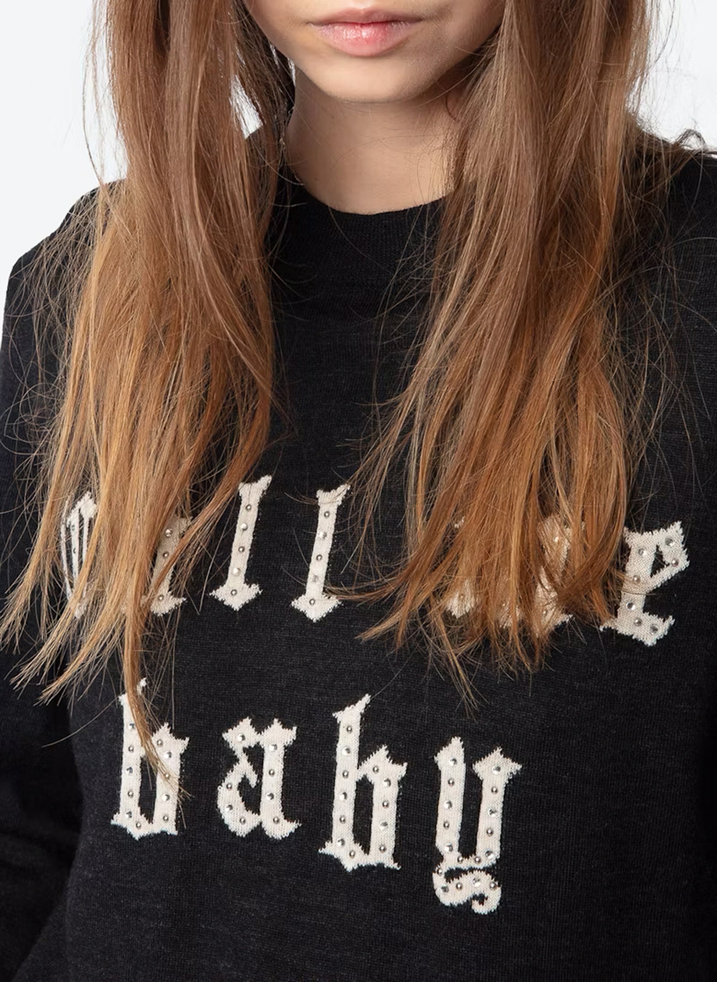 Pull droit en laine ivy ZADIG&VOLTAIRE Gris