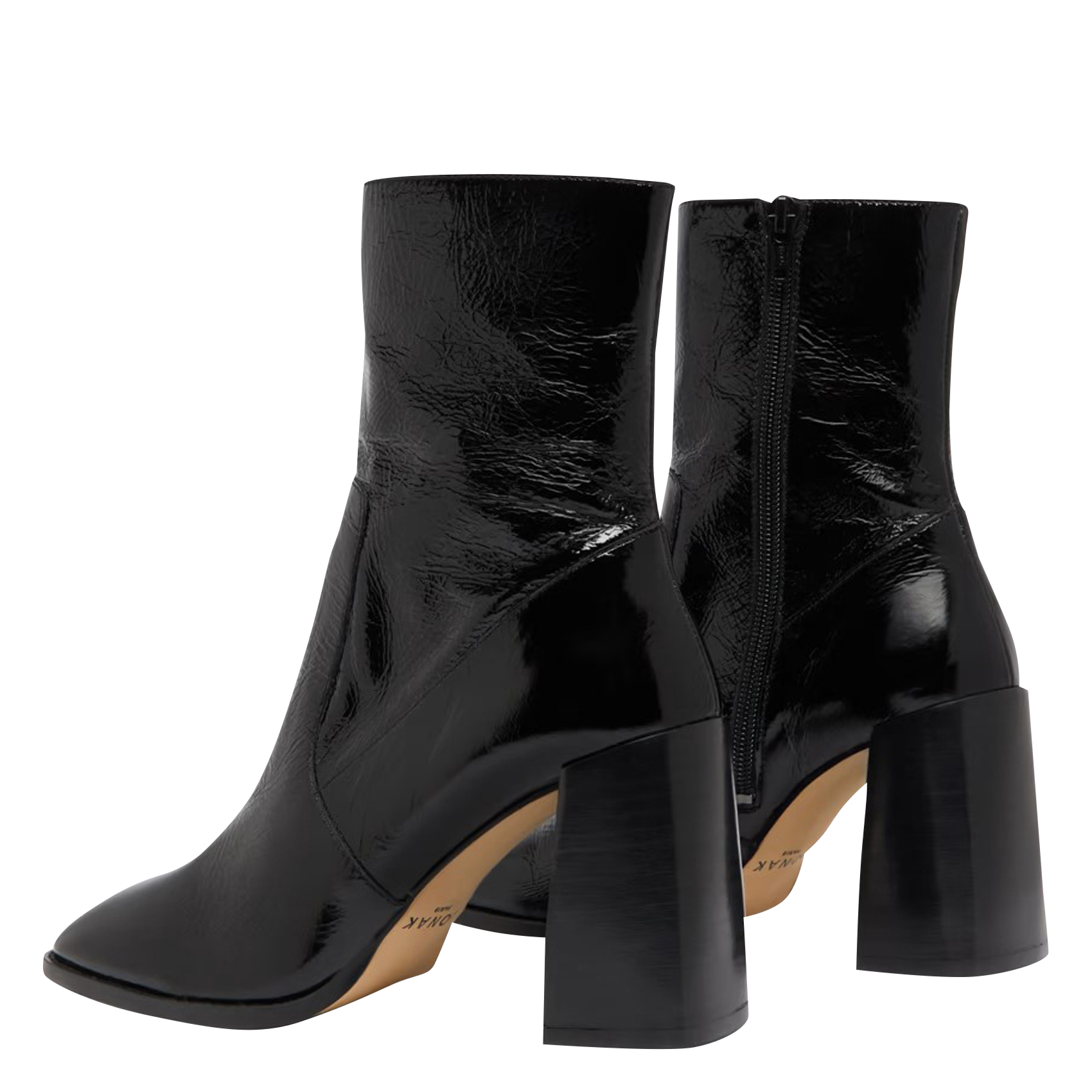 Bottines en cuir craquelé vidal JONAK Noir