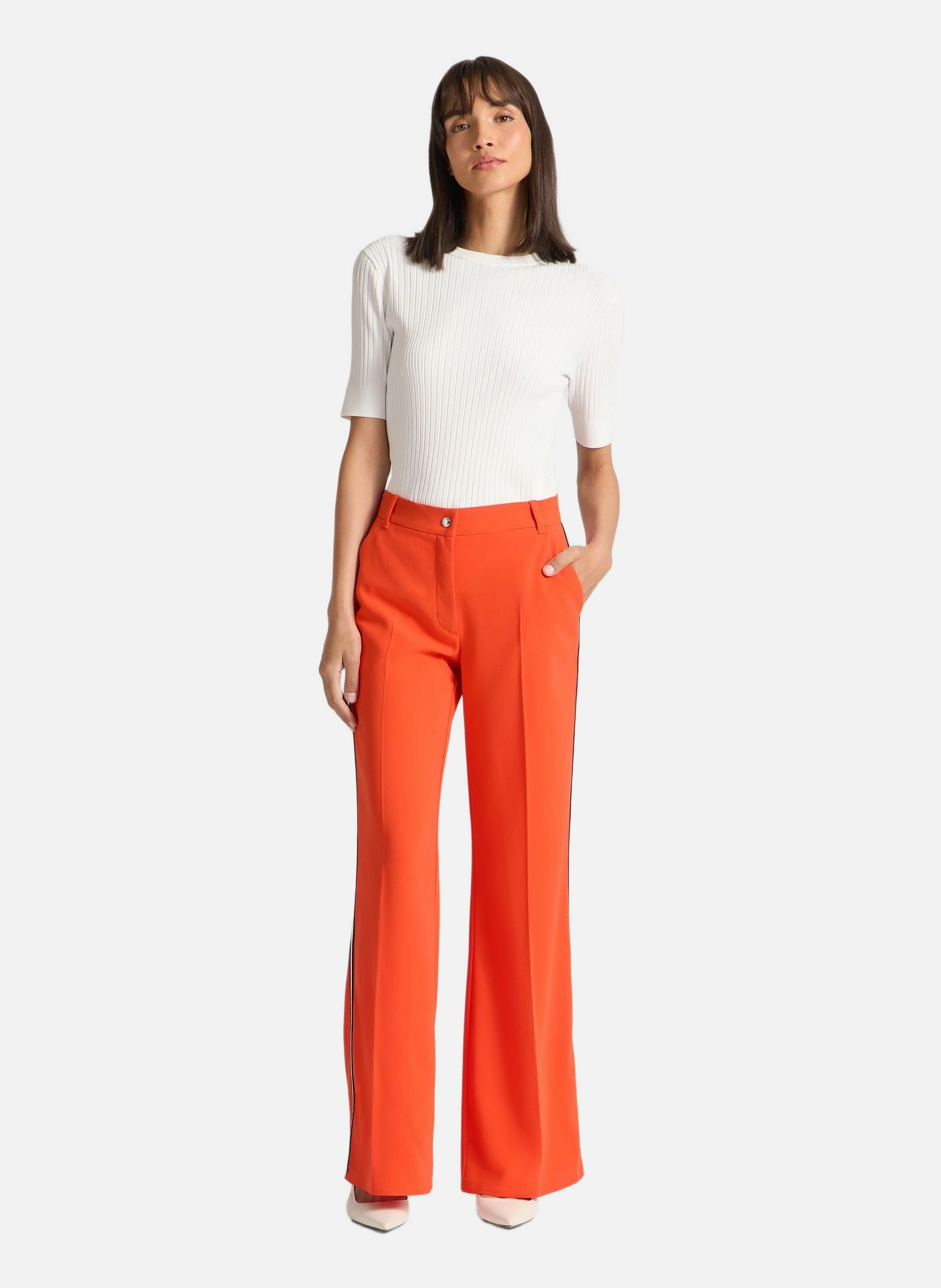 T-shirt manches courtes jadou col rond coupe ajustée FUSALP Blanc