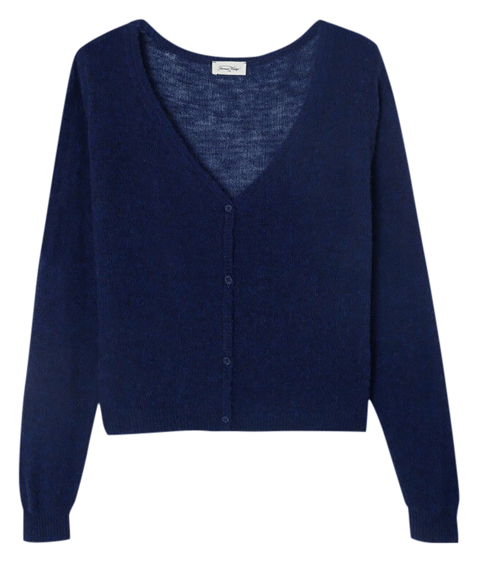 Gilet droit en maille dumy AMERICAN VINTAGE Bleu