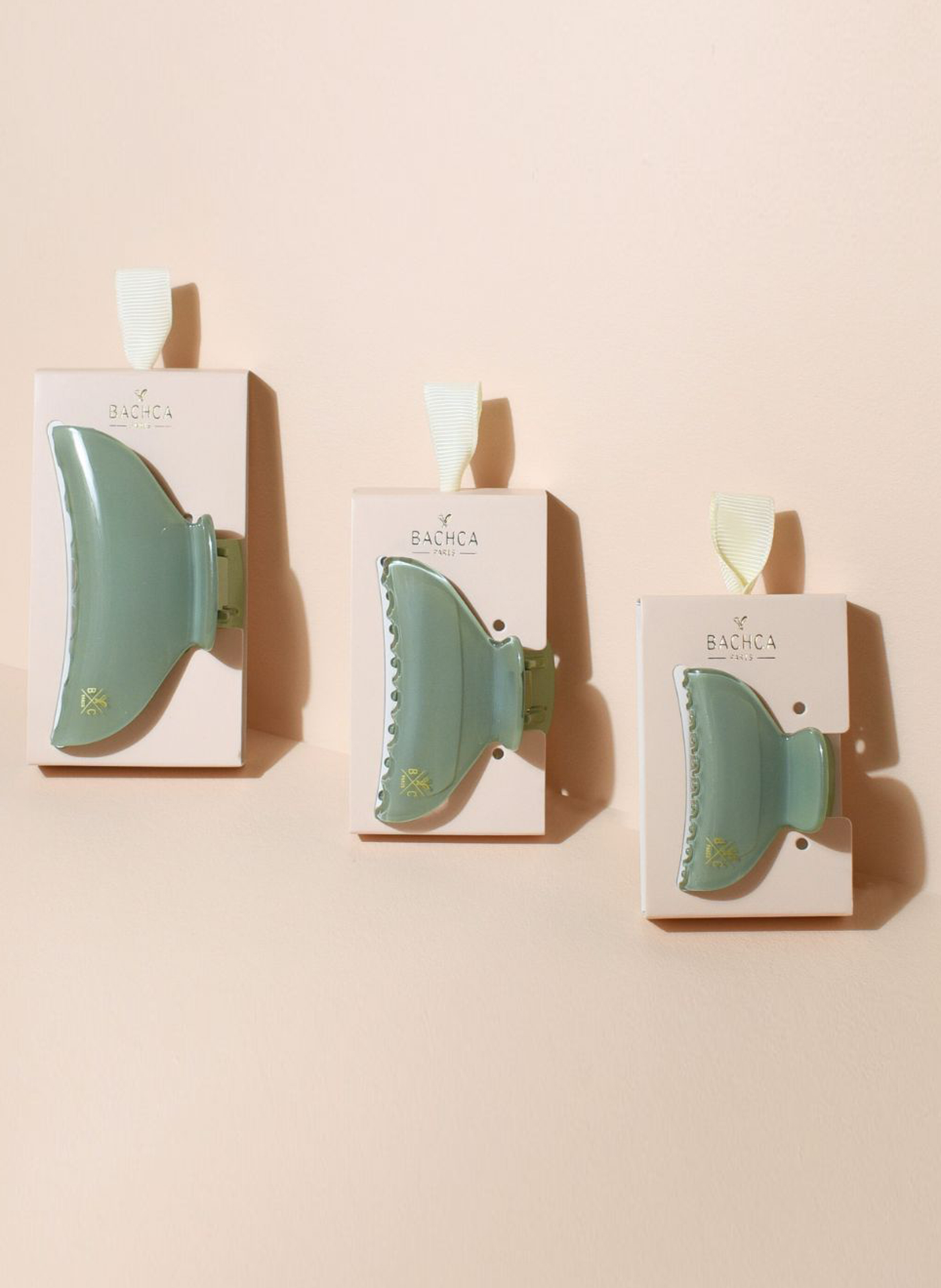 Aqua green opaline hair claw - Small BACHCA No color