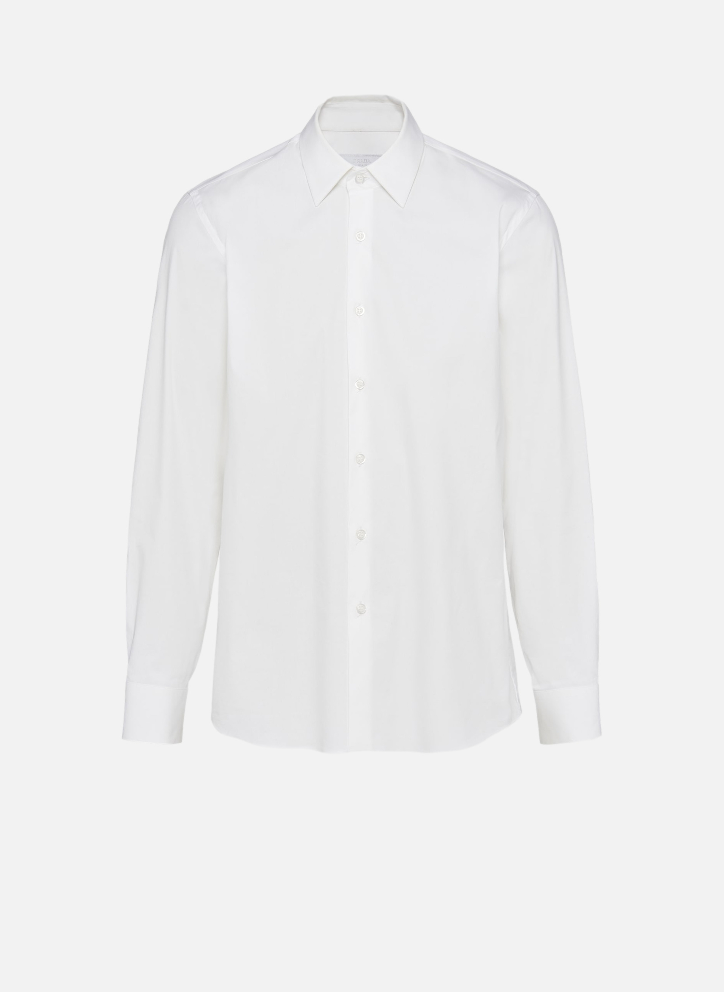 PRADA Chemise en coton stretch Blanc