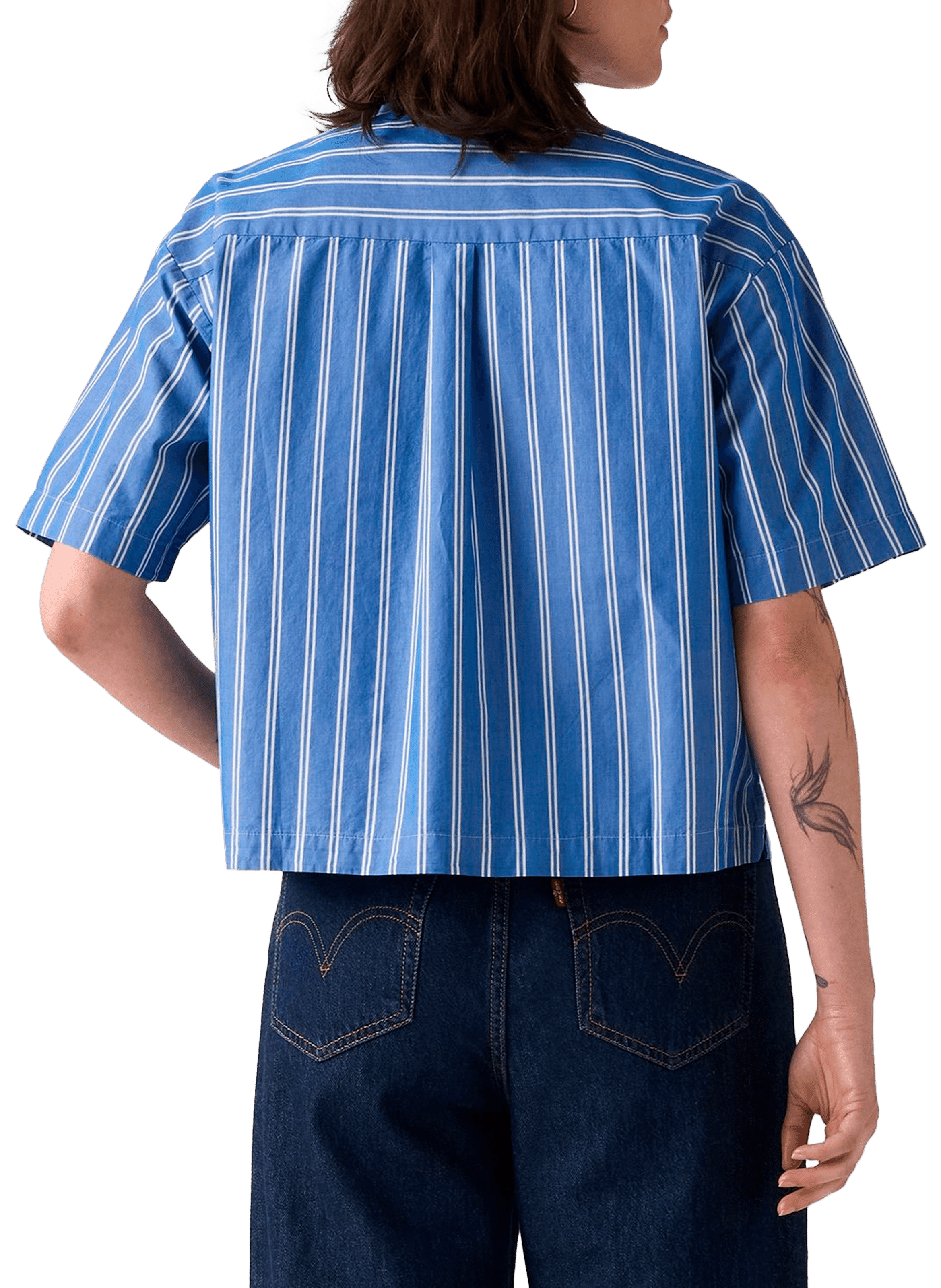 Chemise manches courtes col classique en coton LEVI'S Bleu