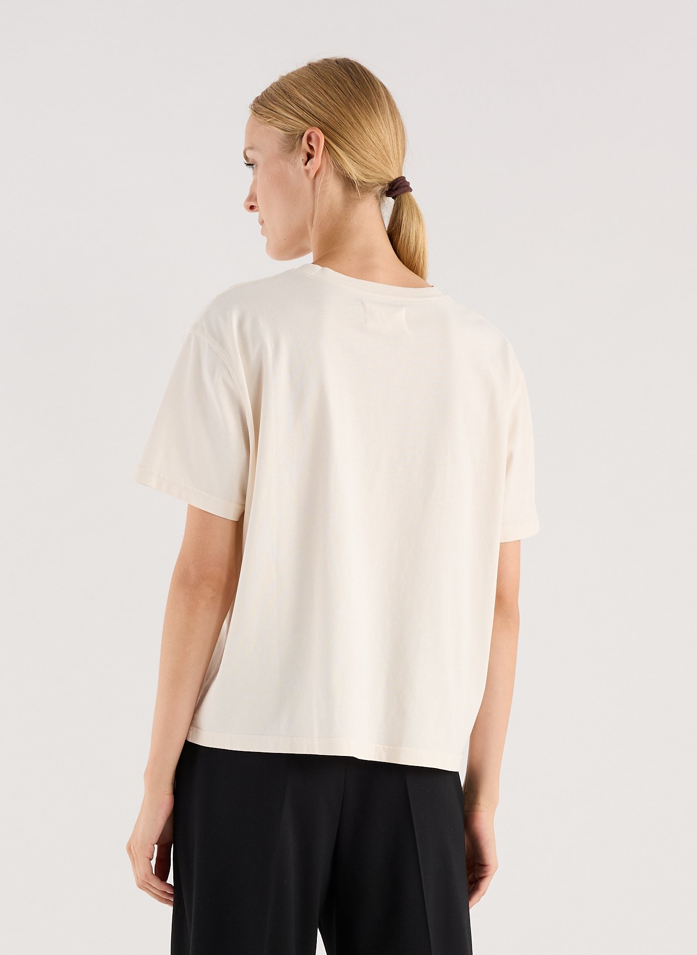 T-shirt Vintage col rond en coton SAISON 1865 Beige