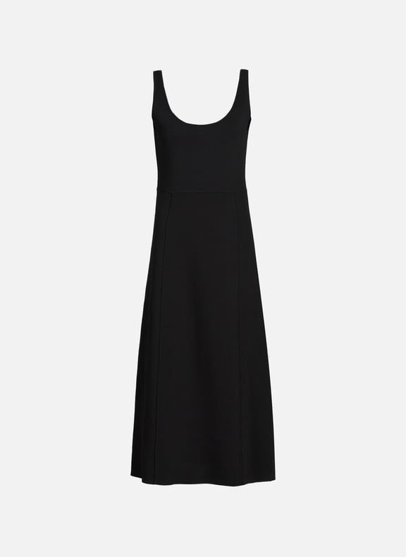 Robe midi droite Noir by ADOLFO DOMINGUEZ ADOLFO DOMINGUEZ Robe midi droite Noir