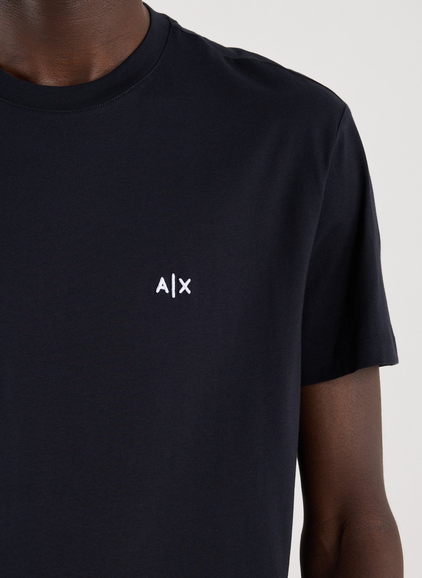 Straight-fit cotton T-shirt ARMANI EXCHANGE Blue