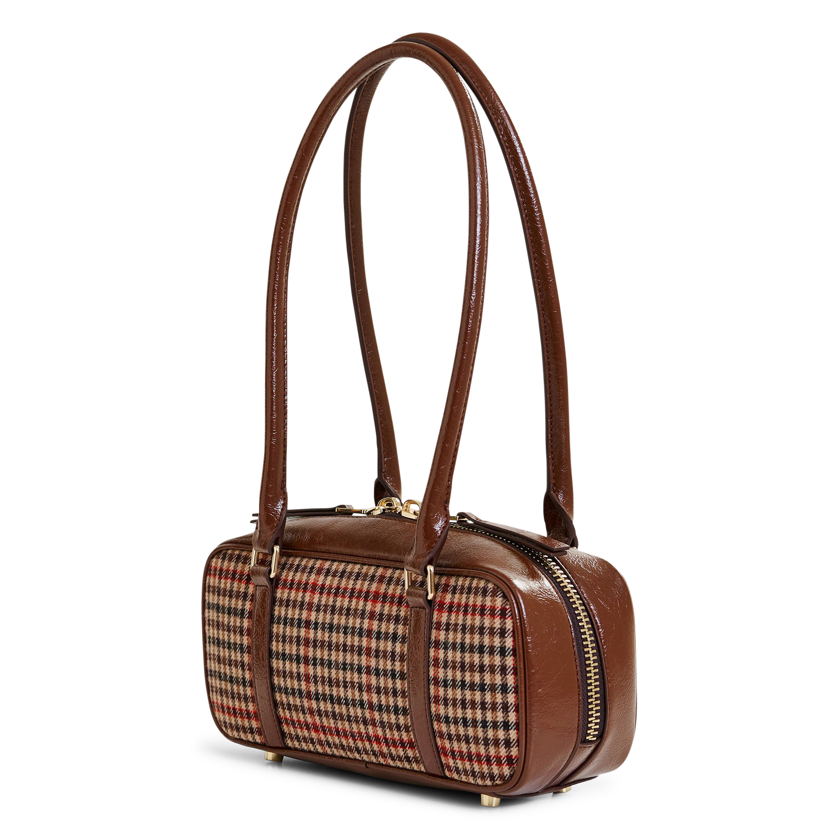 Sac épaule en laine mélangée Igor ESSENTIEL ANTWERP Marron