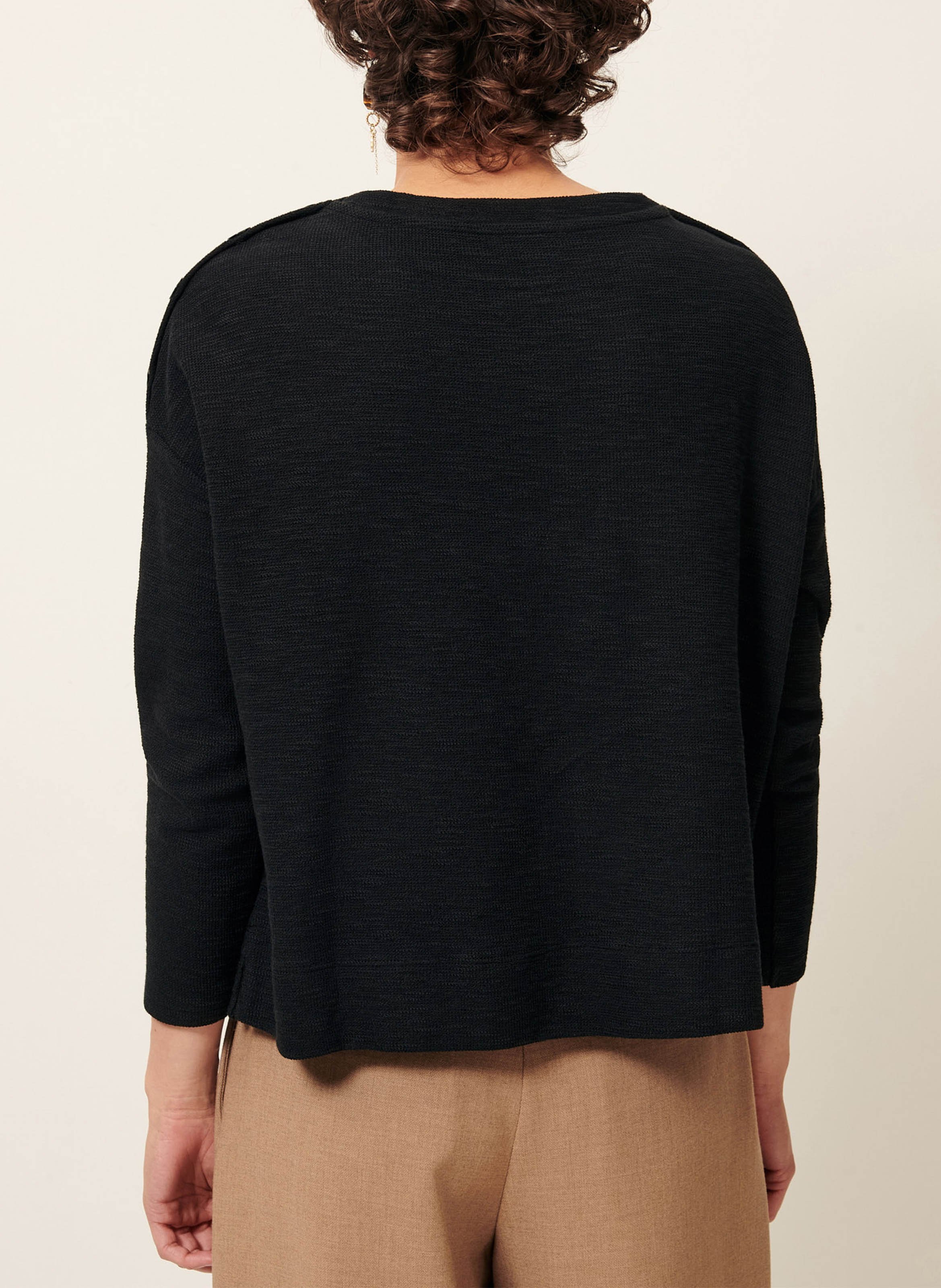 Pull col rond en coton mélangé austin SESSUN Noir