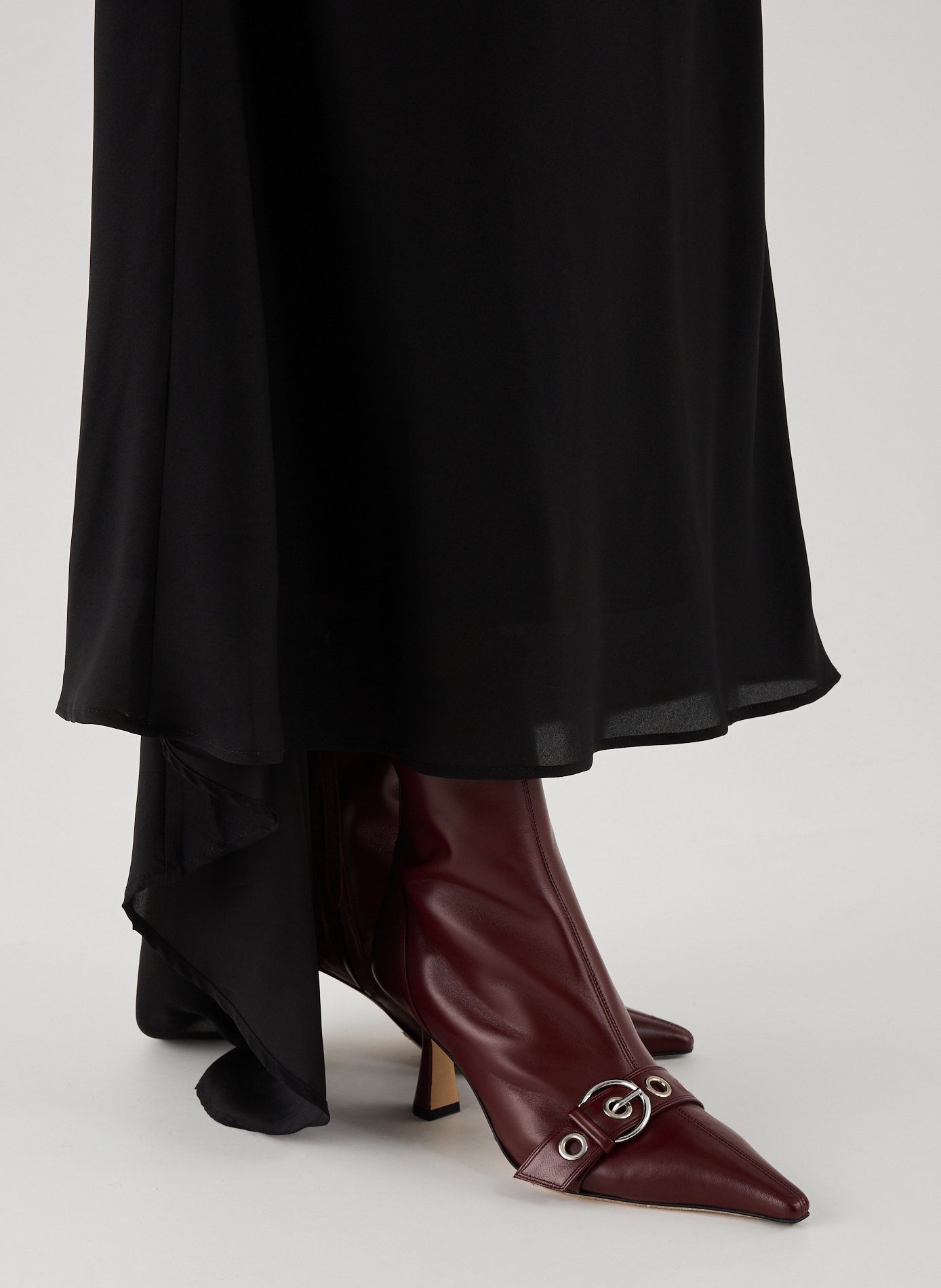 Bottines zippées à talon en cuir AEYDE Rouge