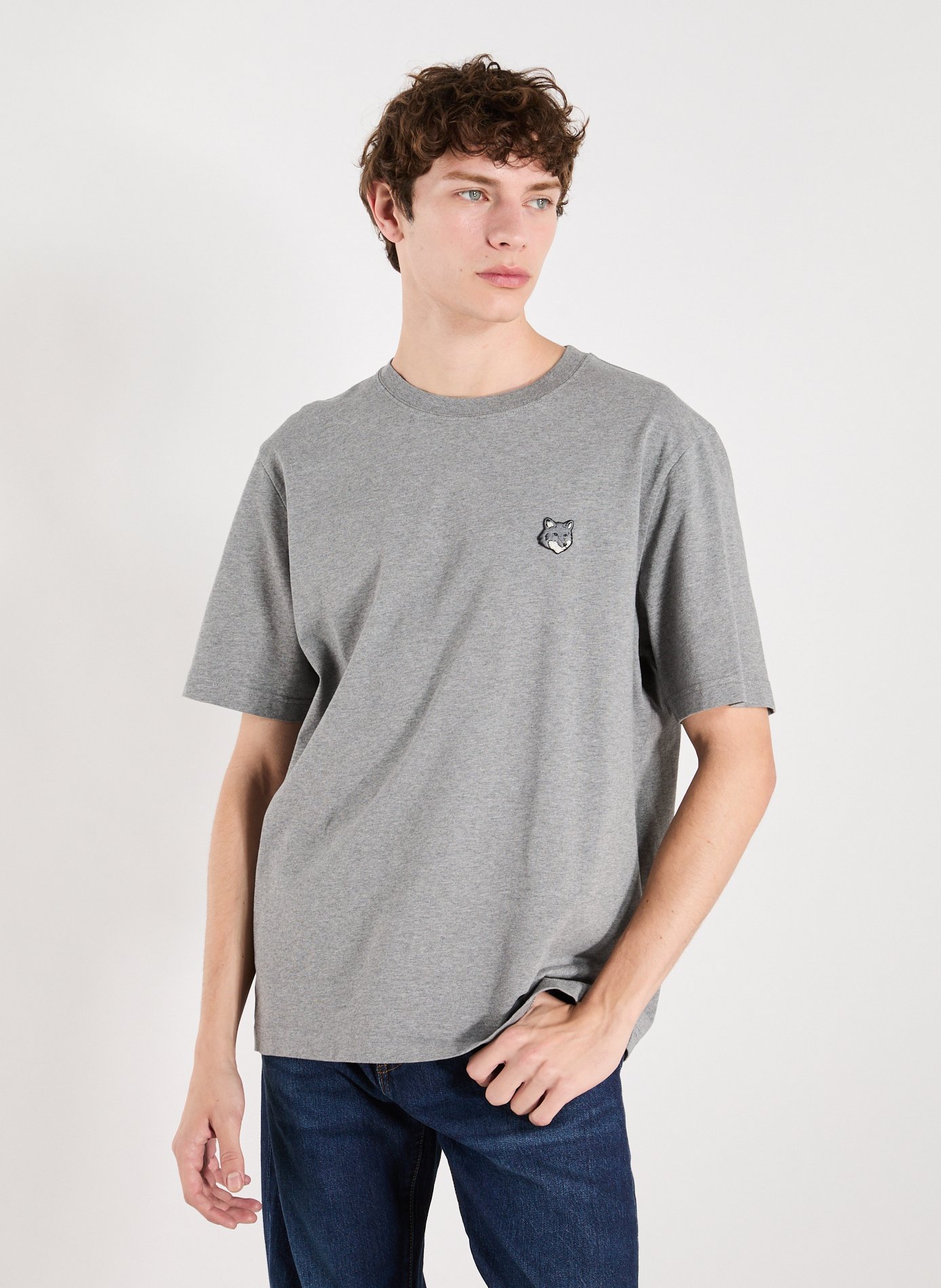 MAISON KITSUNÉ Cotton T-shirt Grey Fox Comfort Grey