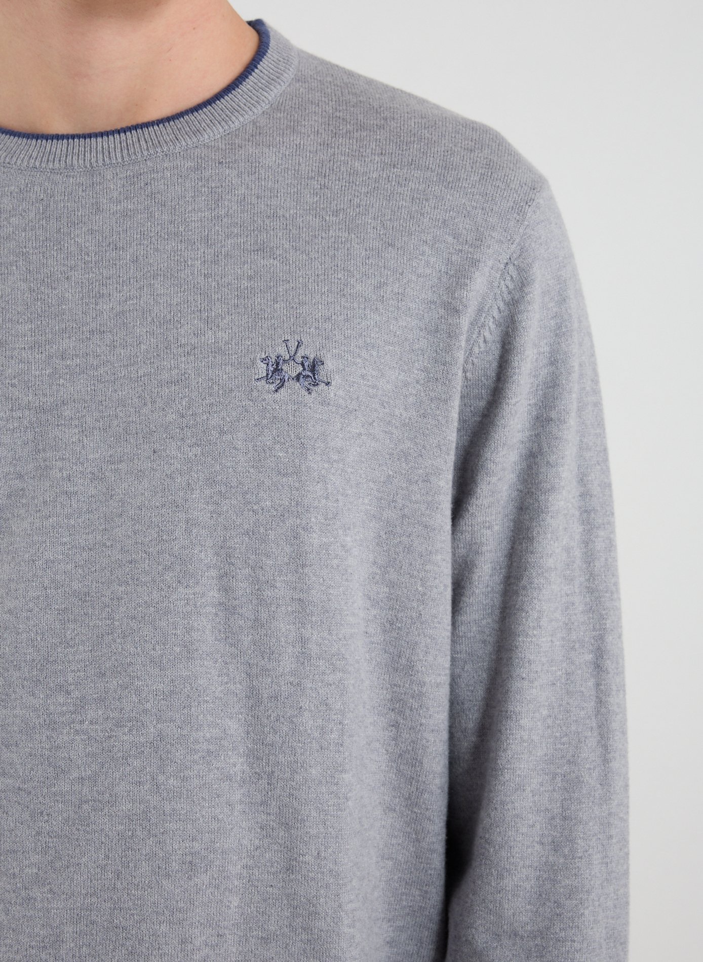 Pull en coton mélangé LA MARTINA Gris