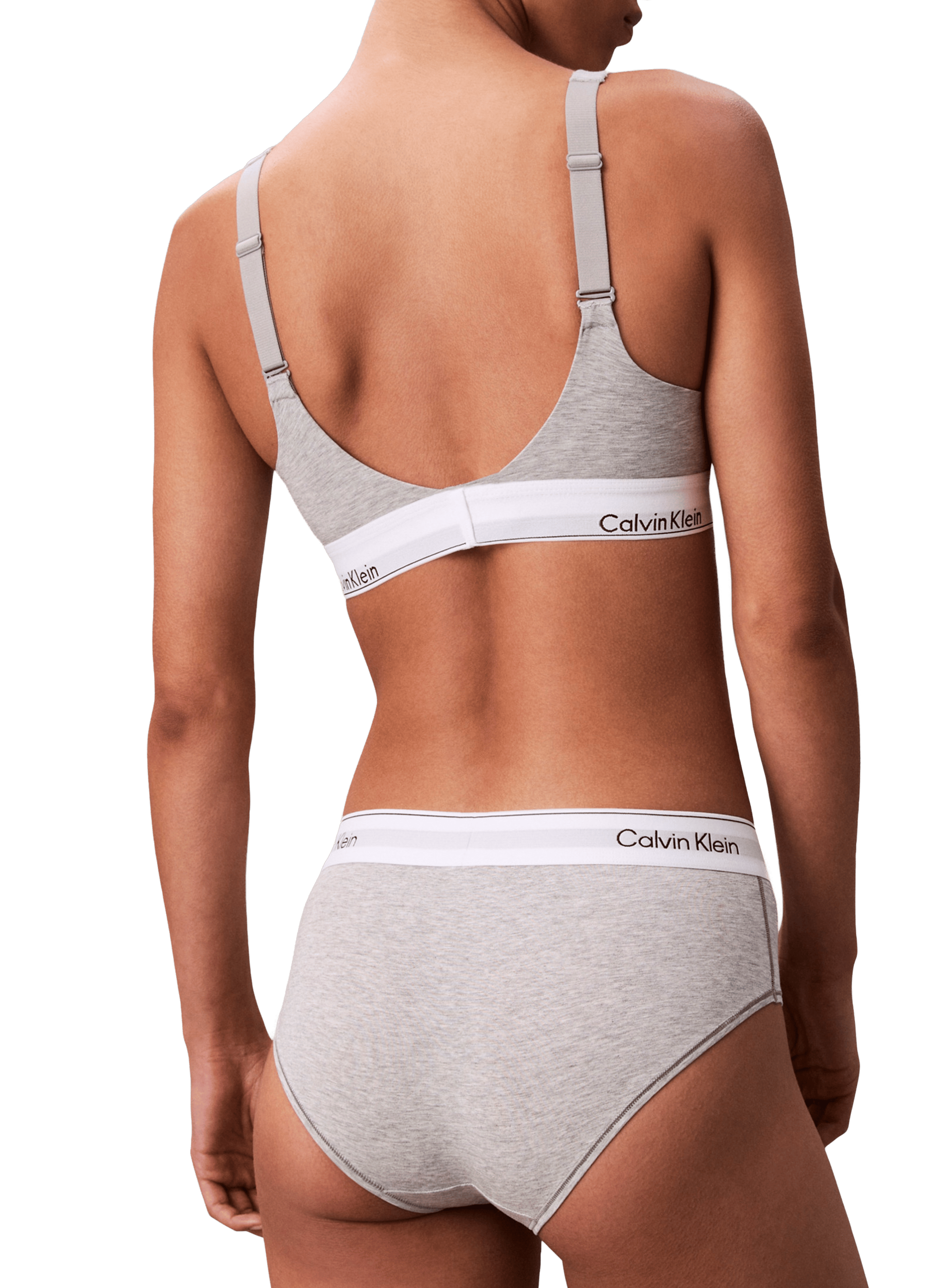 Brassière en coton mélangé CALVIN KLEIN Gris
