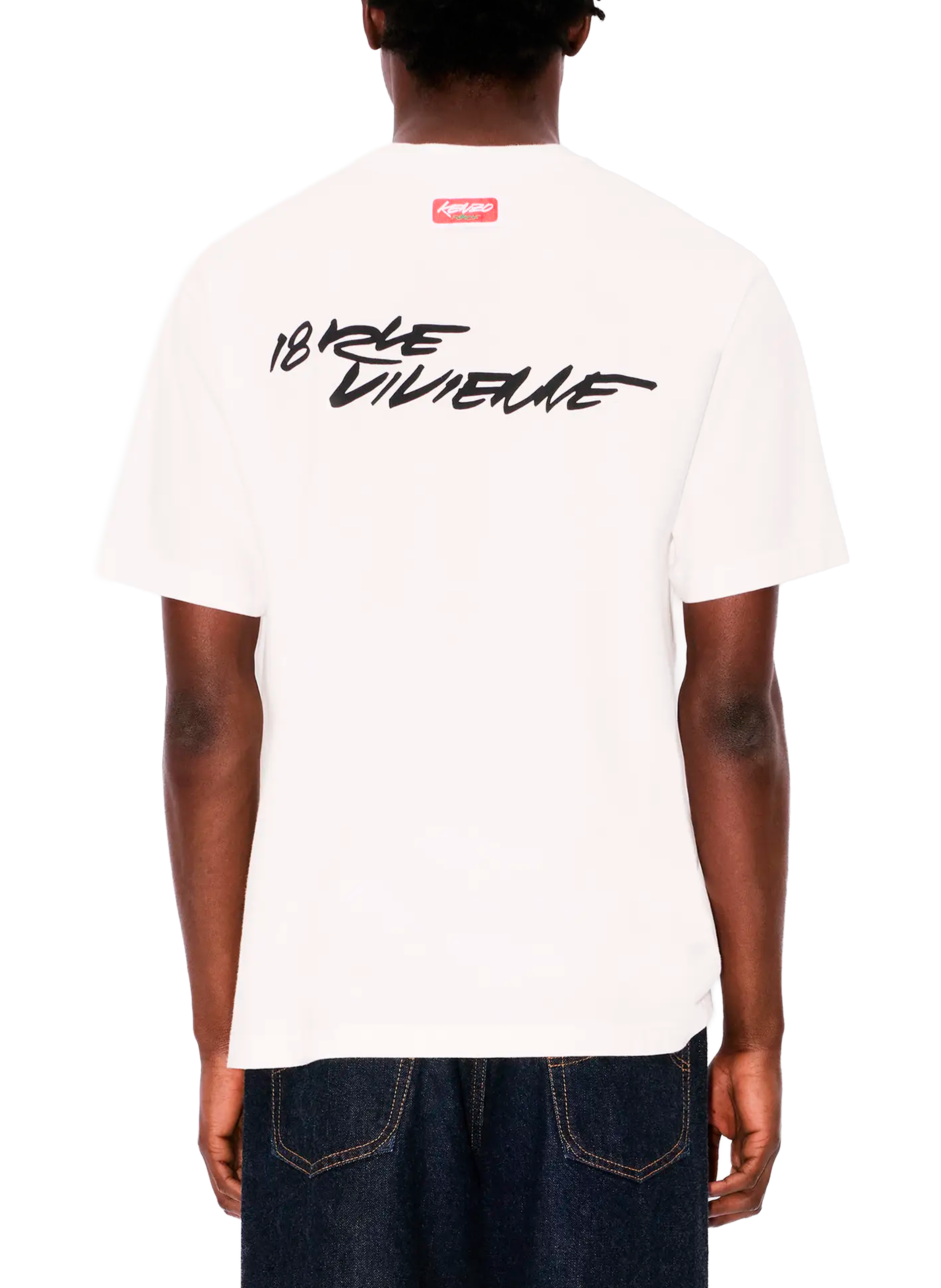 Biker-style cotton t-shirt KENZO White