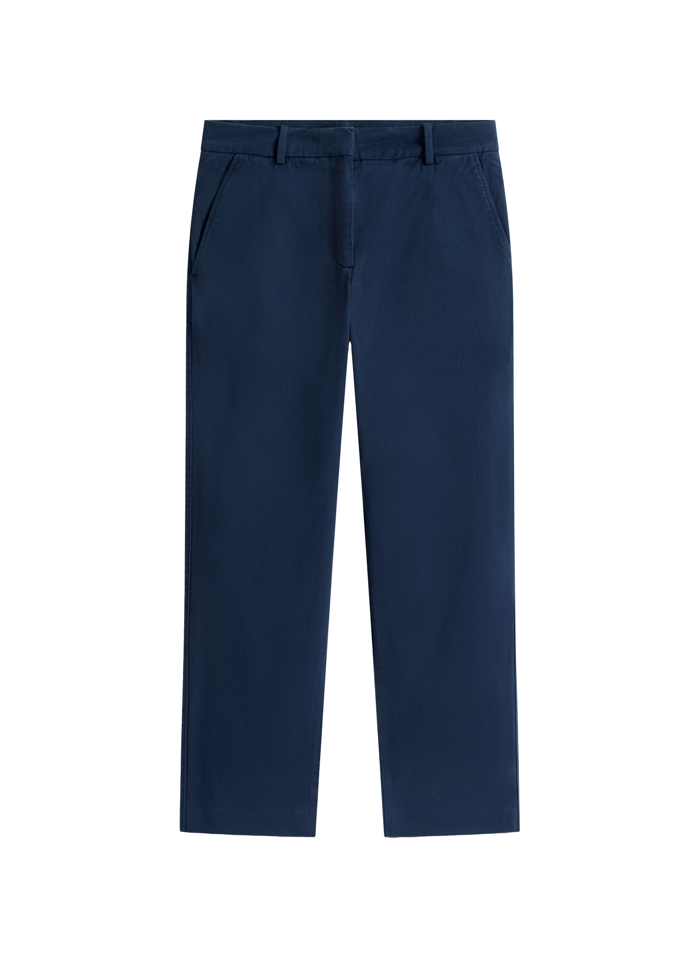 Pantalon droit en coton  TOMMY HILFIGER Bleu