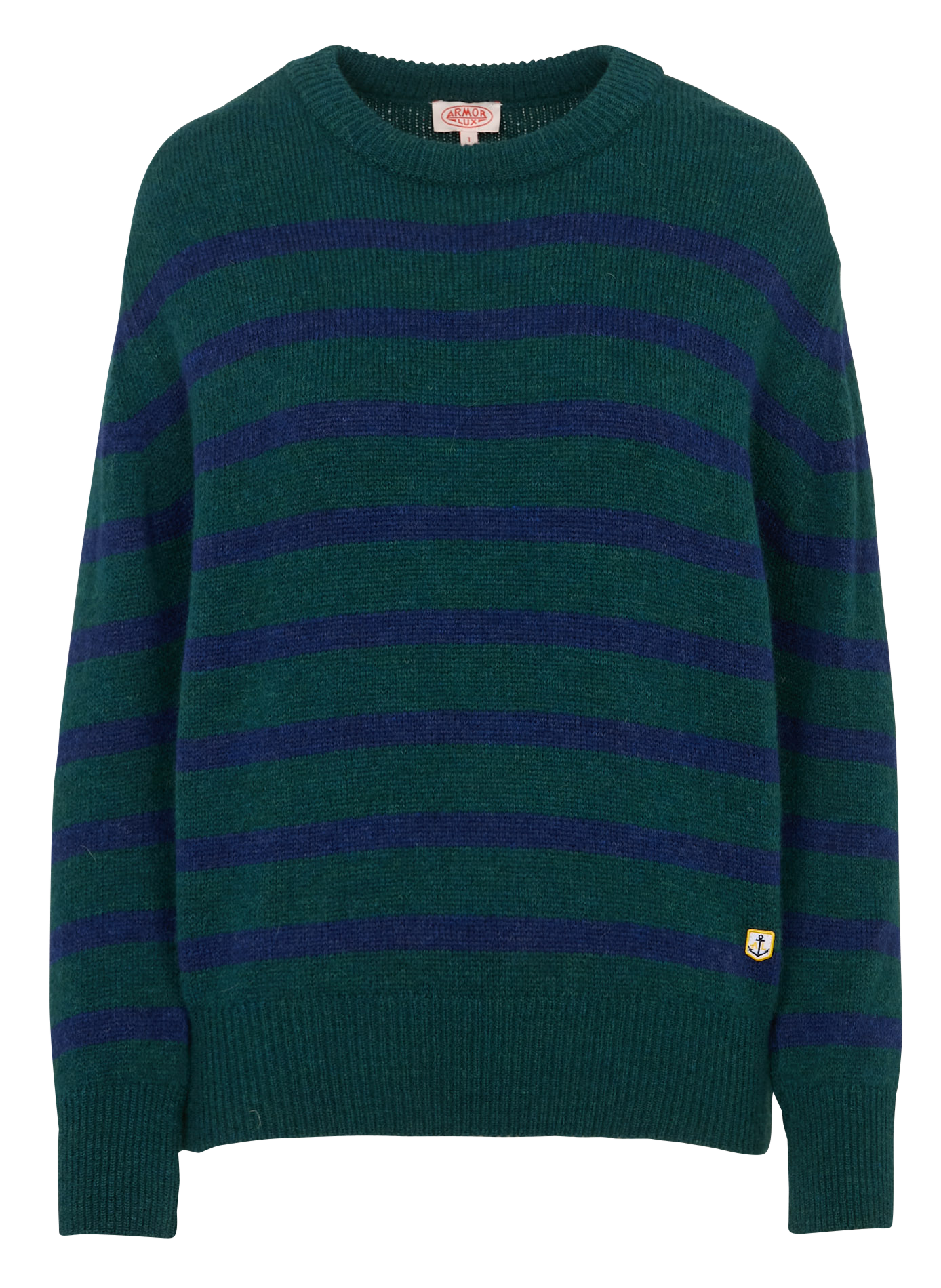 Pull droit col rond en laine mélangée heritage ARMOR-LUX Vert