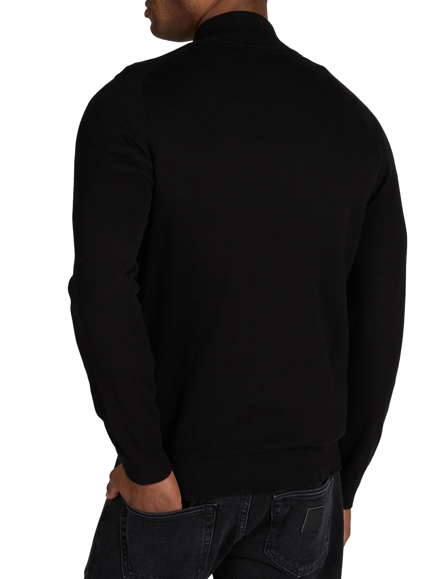 Pull col zippé en coton LYLE & SCOTT Noir