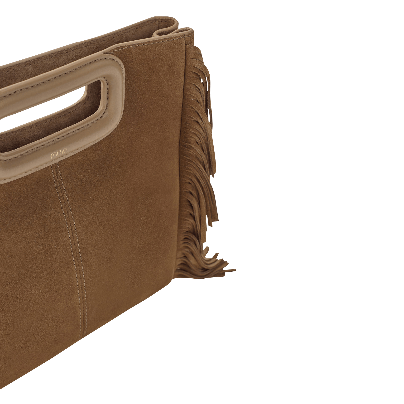 Sac bandoulière à studs en cuir m MAJE Beige