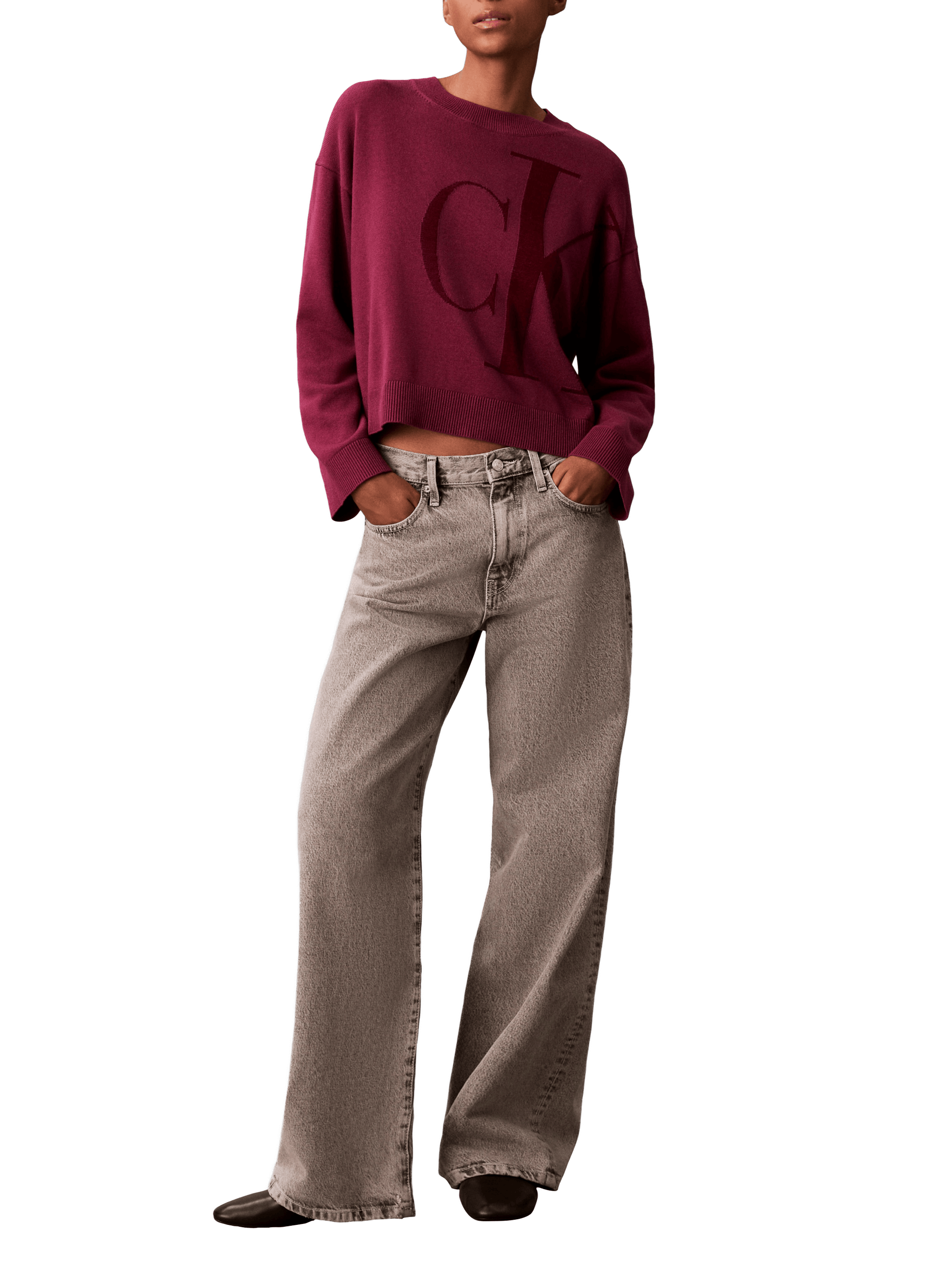 Pull court printed in cotton CALVIN KLEIN Pink