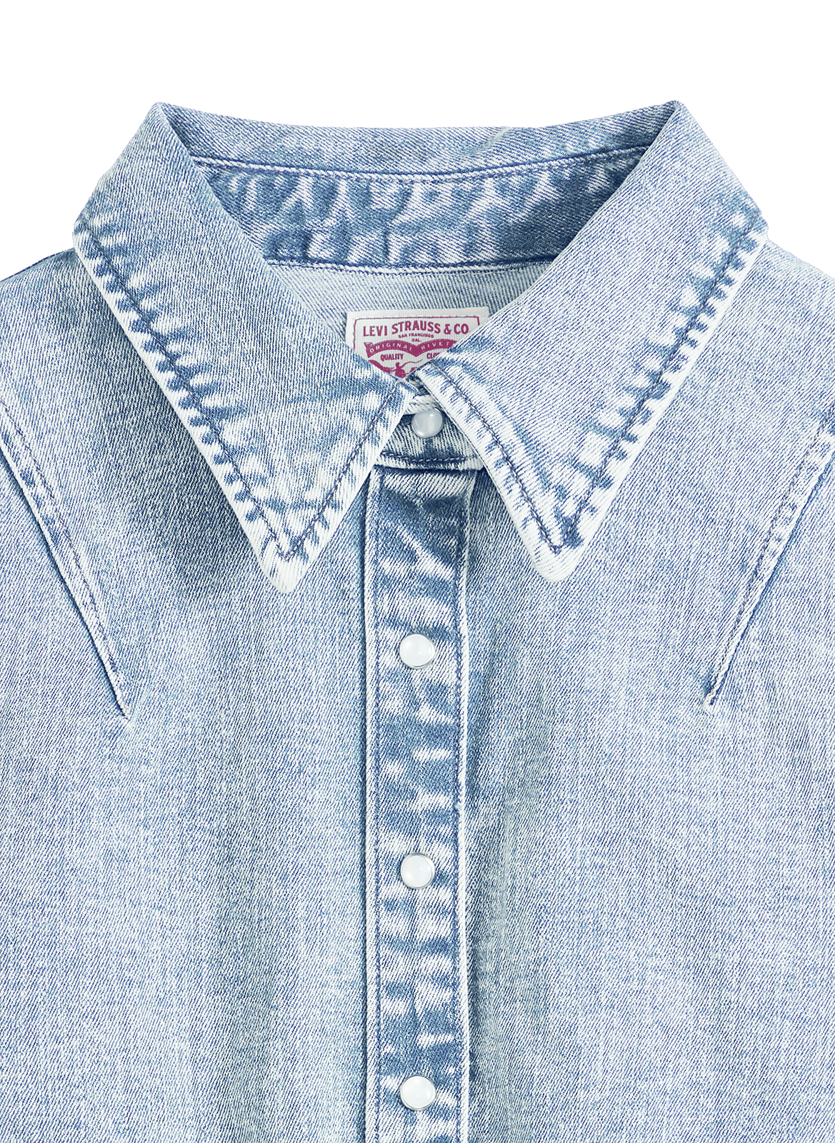 Chemise galbante en denim coton mélangé LEVI'S Bleu