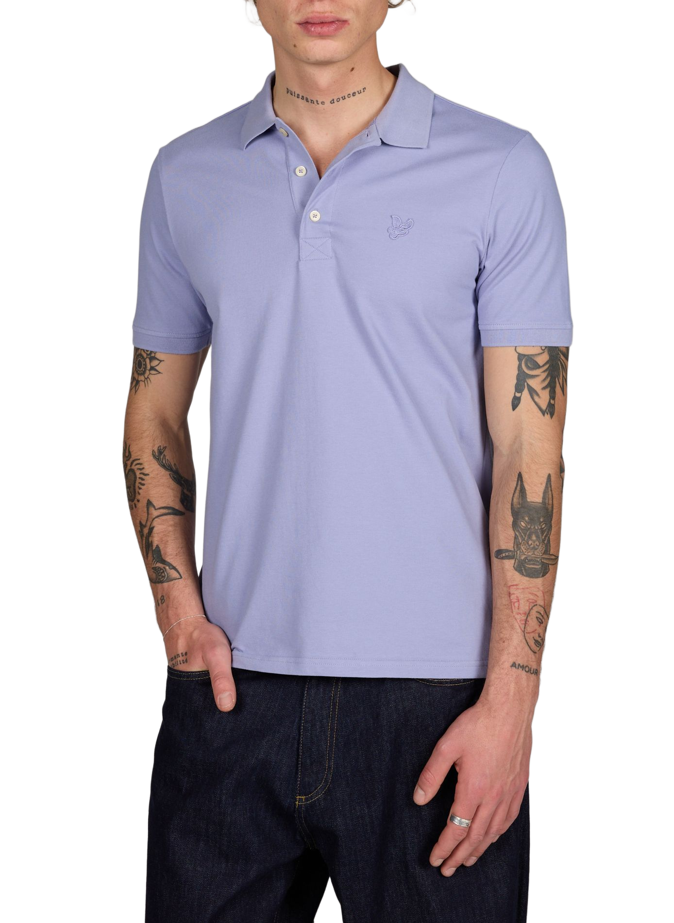 Polo shirt with logo LYLE & SCOTT Purple