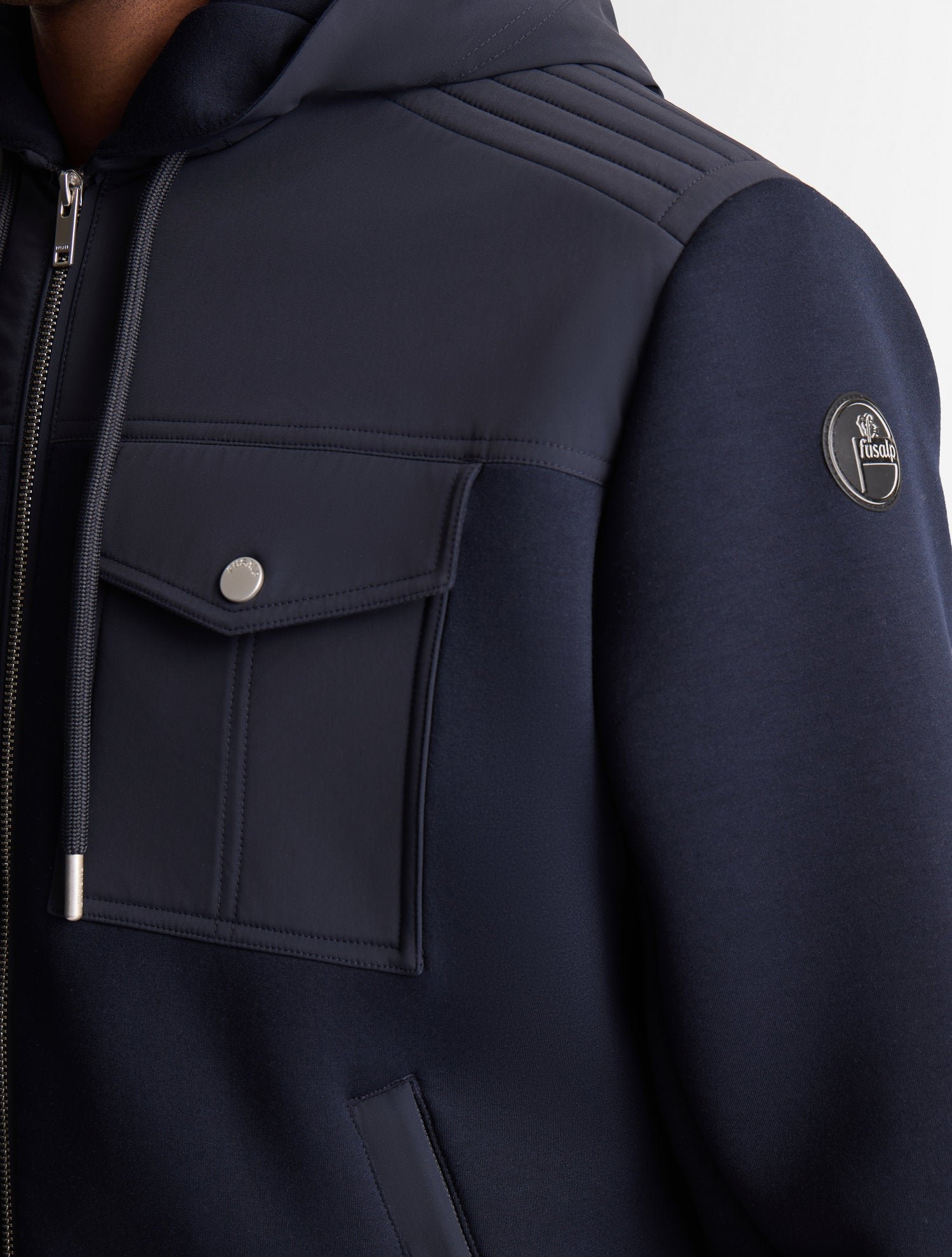 Blouson cimarag col capuche coupe regular FUSALP Bleu