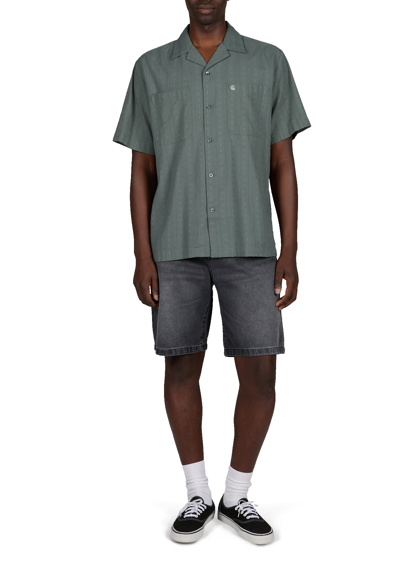 Short ample en denim de coton CARHARTT WIP Noir