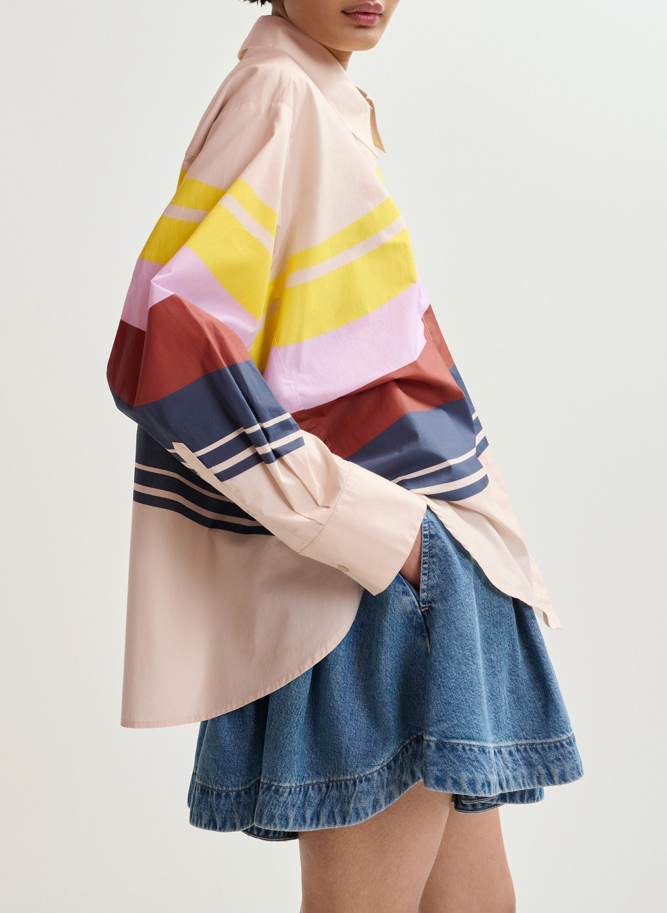 Chemise oversize à motifs joppy Multicolore