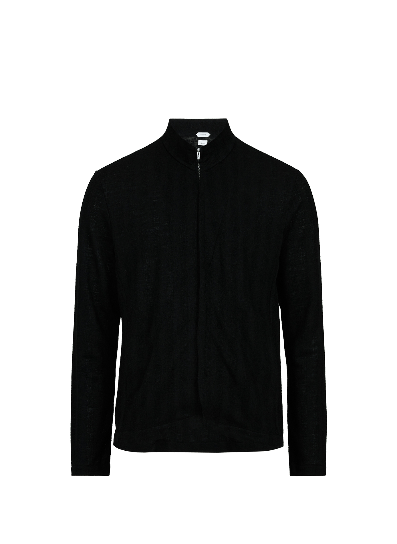Jacket with high collar and asymmetrical hem in blended wool POST ARCHIVE FACTION Black