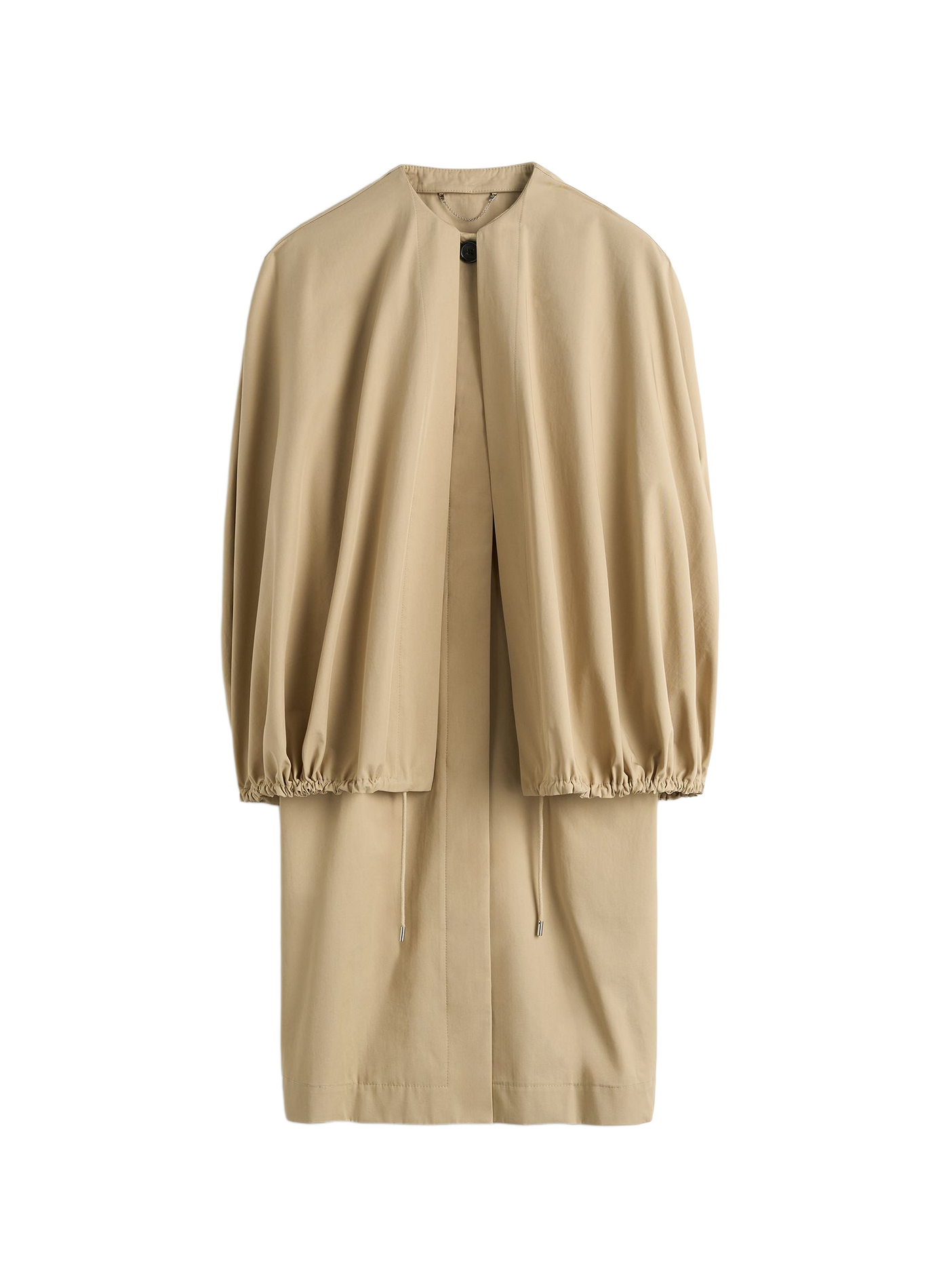 Cappotto con mantella removibile in cotone. TOTEME Beige