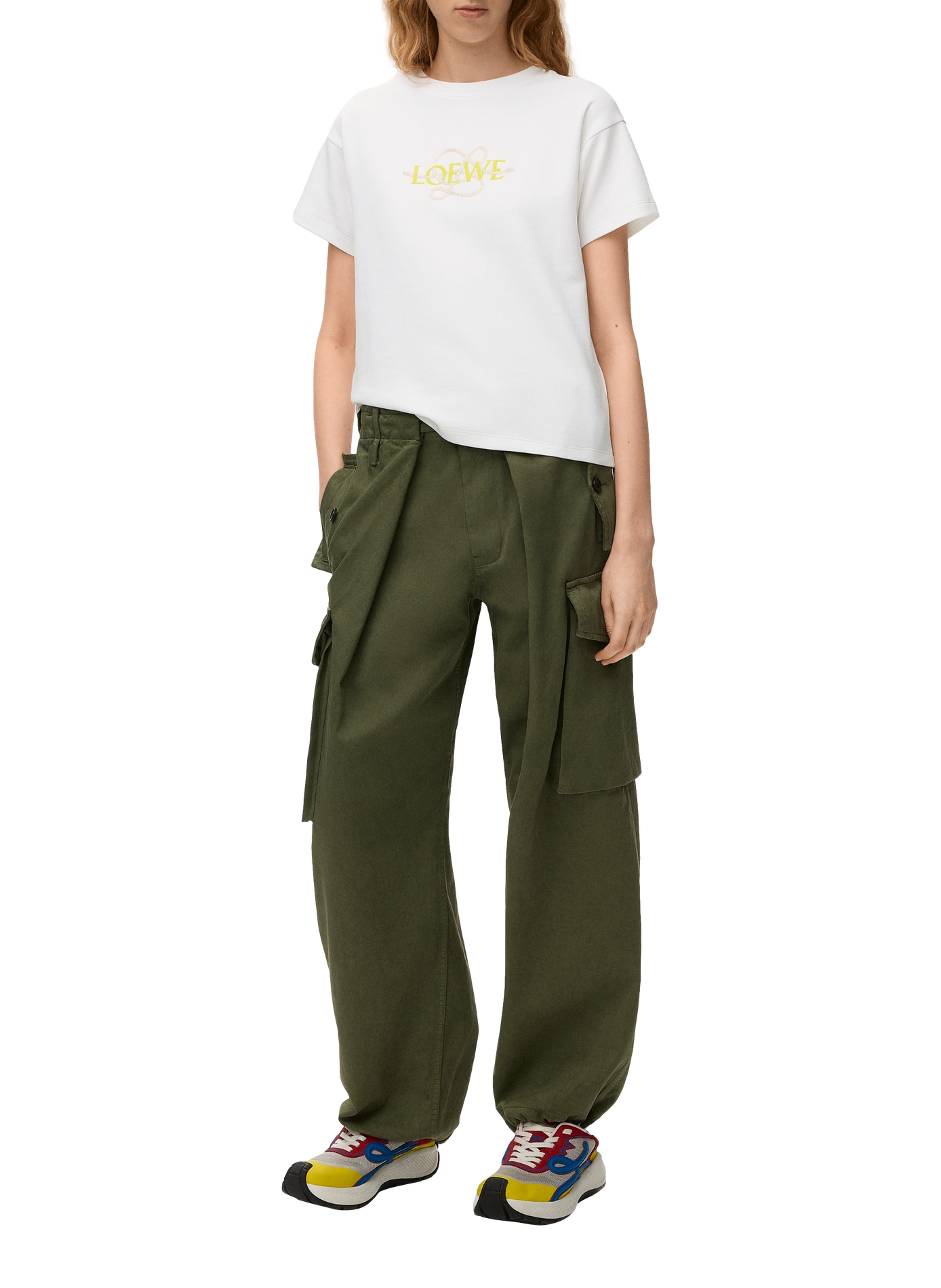 Classic cotton blend t-shirt LOEWE White