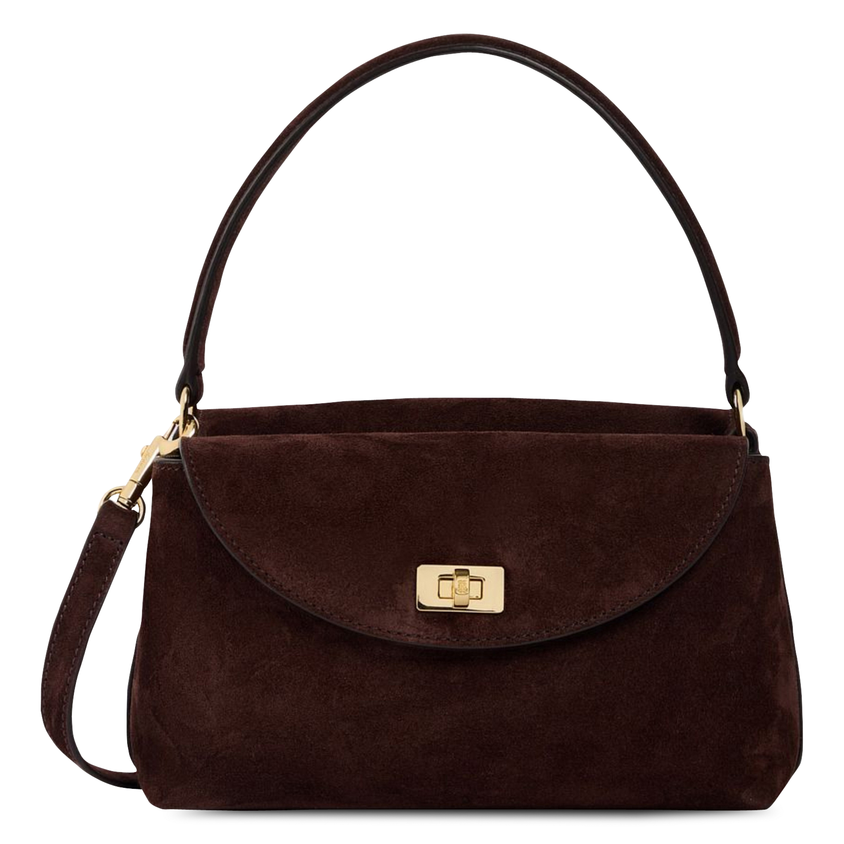 Sac porté main en cuir SANDRO Marron