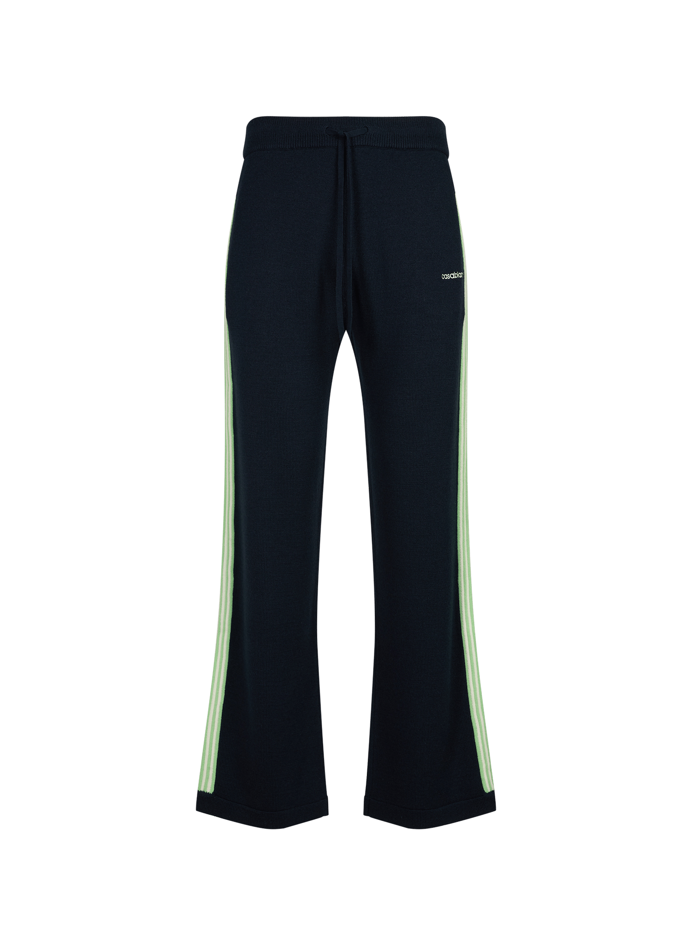 Hose mit besticktem Logo aus Merinowolle CASABLANCA PARIS Blau