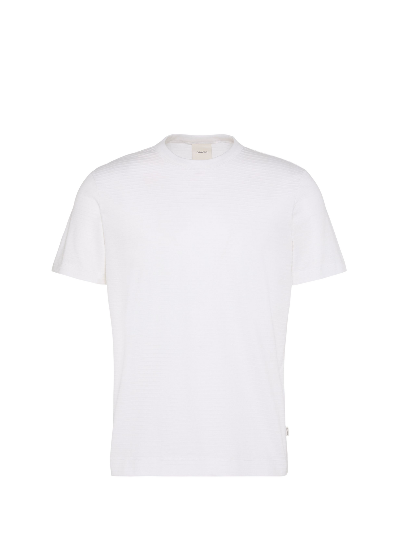 Straight short-sleeved cotton T-shirt CALVIN KLEIN White