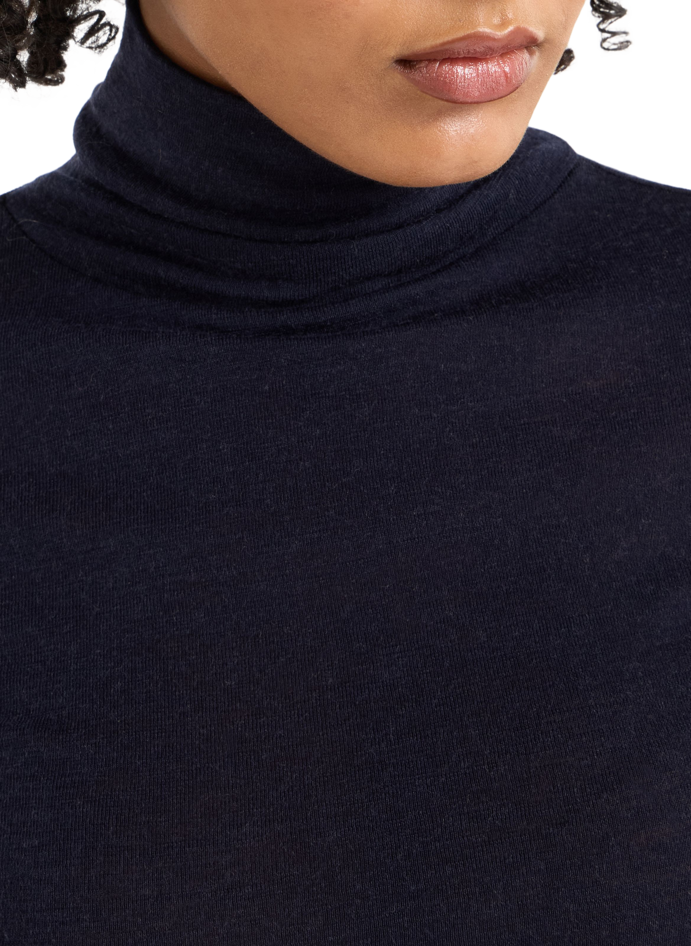 Solid color Bucli wool turtleneck sweater SAISON 1865 Blue
