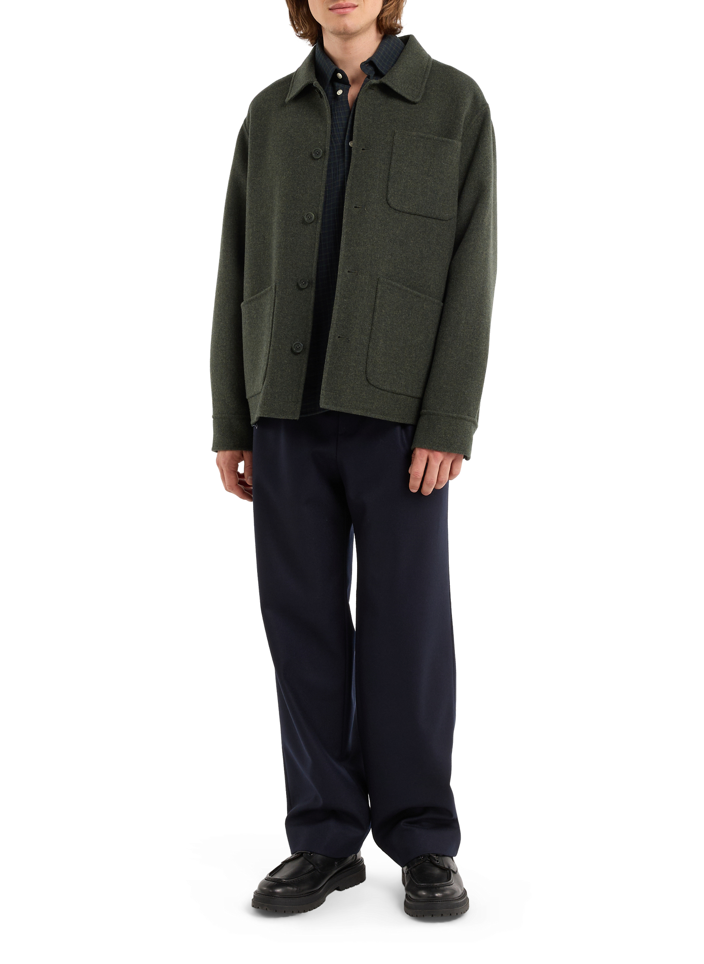 Wide-leg wool pants | Blue SAISON 1865 Men