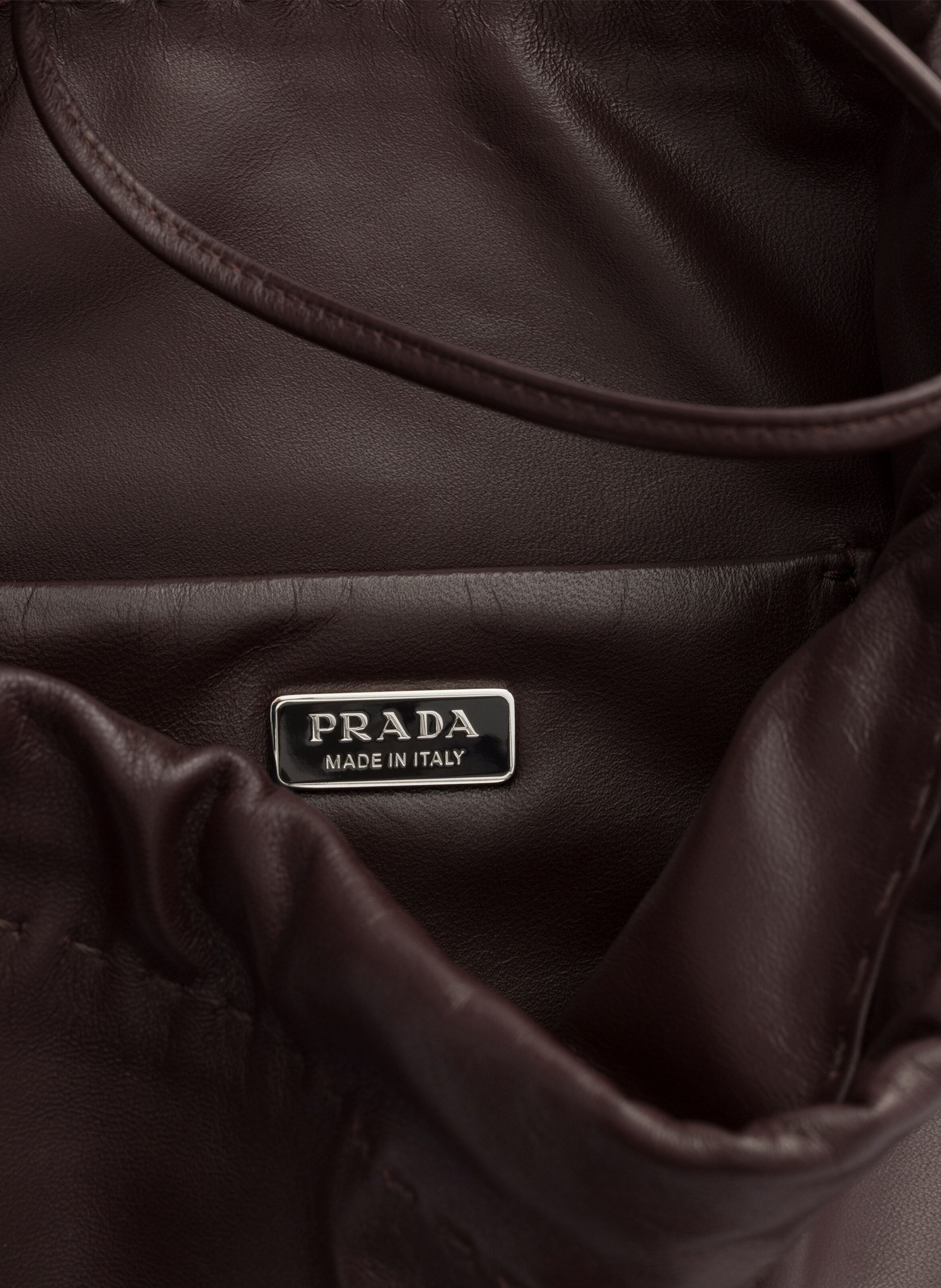 Pochette prada wish en cuir nappa PRADA Marron