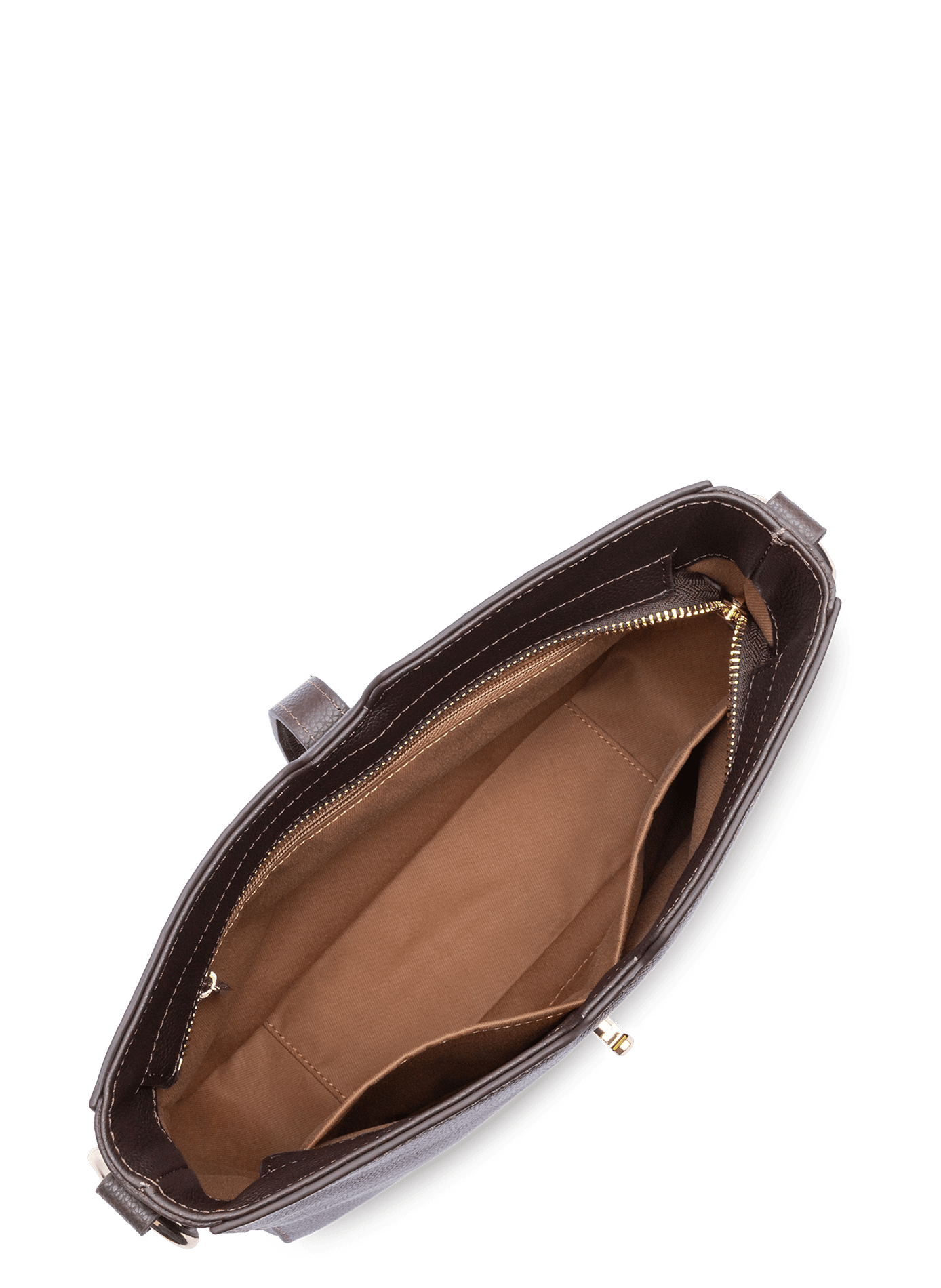Grand sac besace - milano horizon LANCASTER Marron