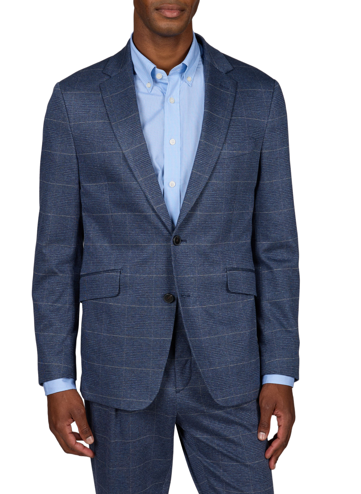 Gerader Blazer mit Baumwollmuster HACKETT Blau