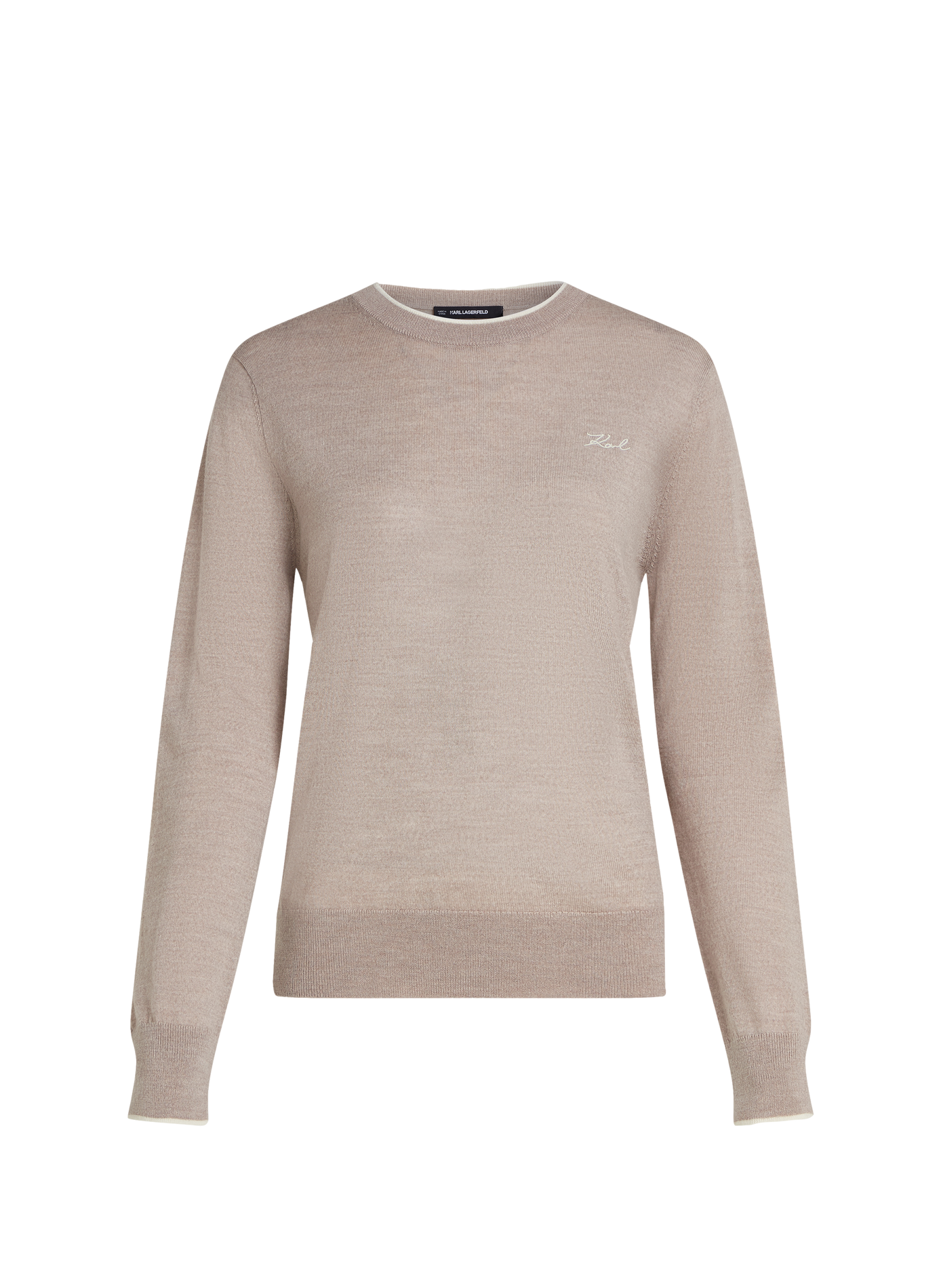 Merino wool jumper KARL LAGERFELD Beige