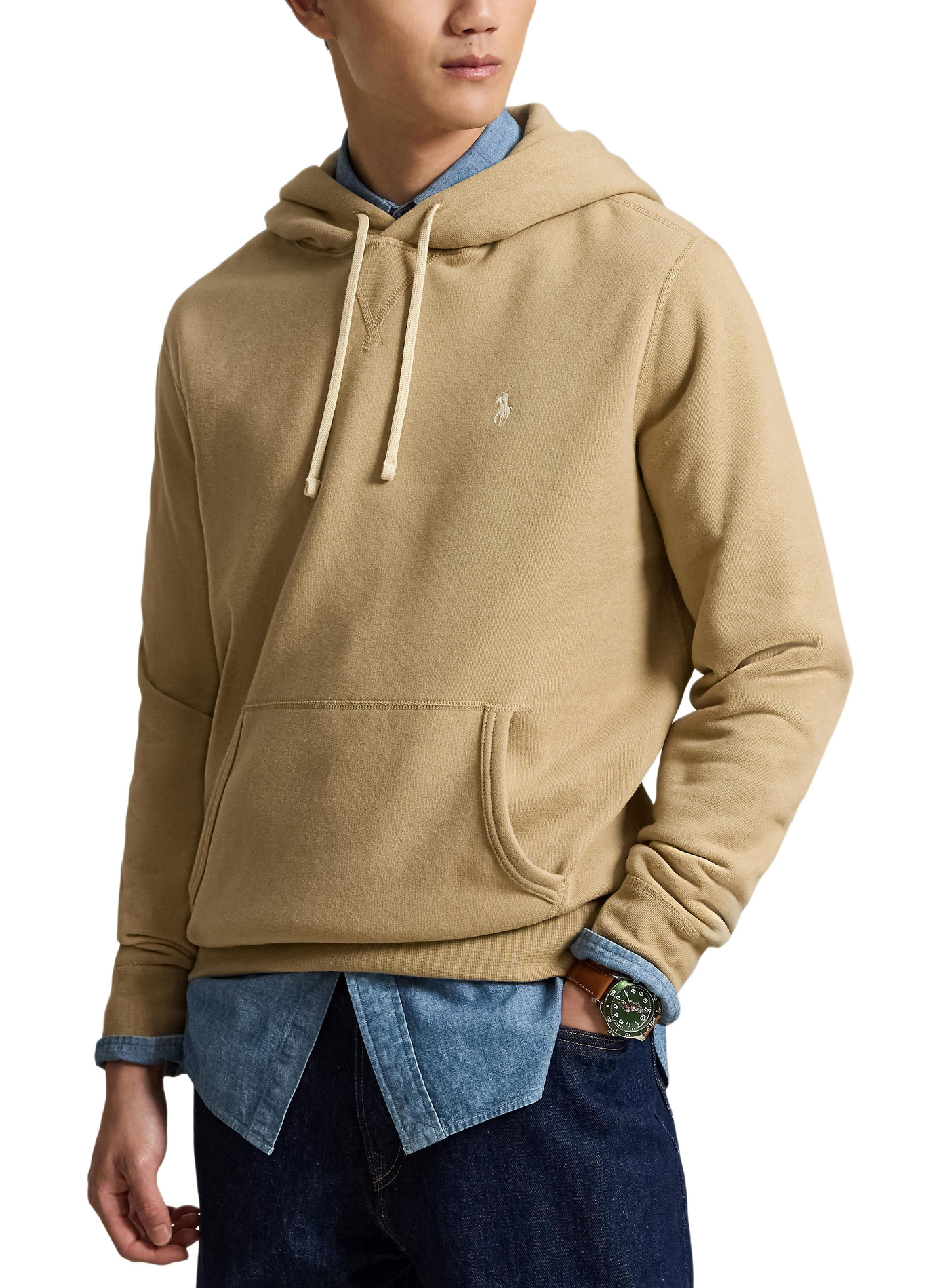 Baumwollkapuzenpullover | Khaki POLO RALPH LAUREN Herren