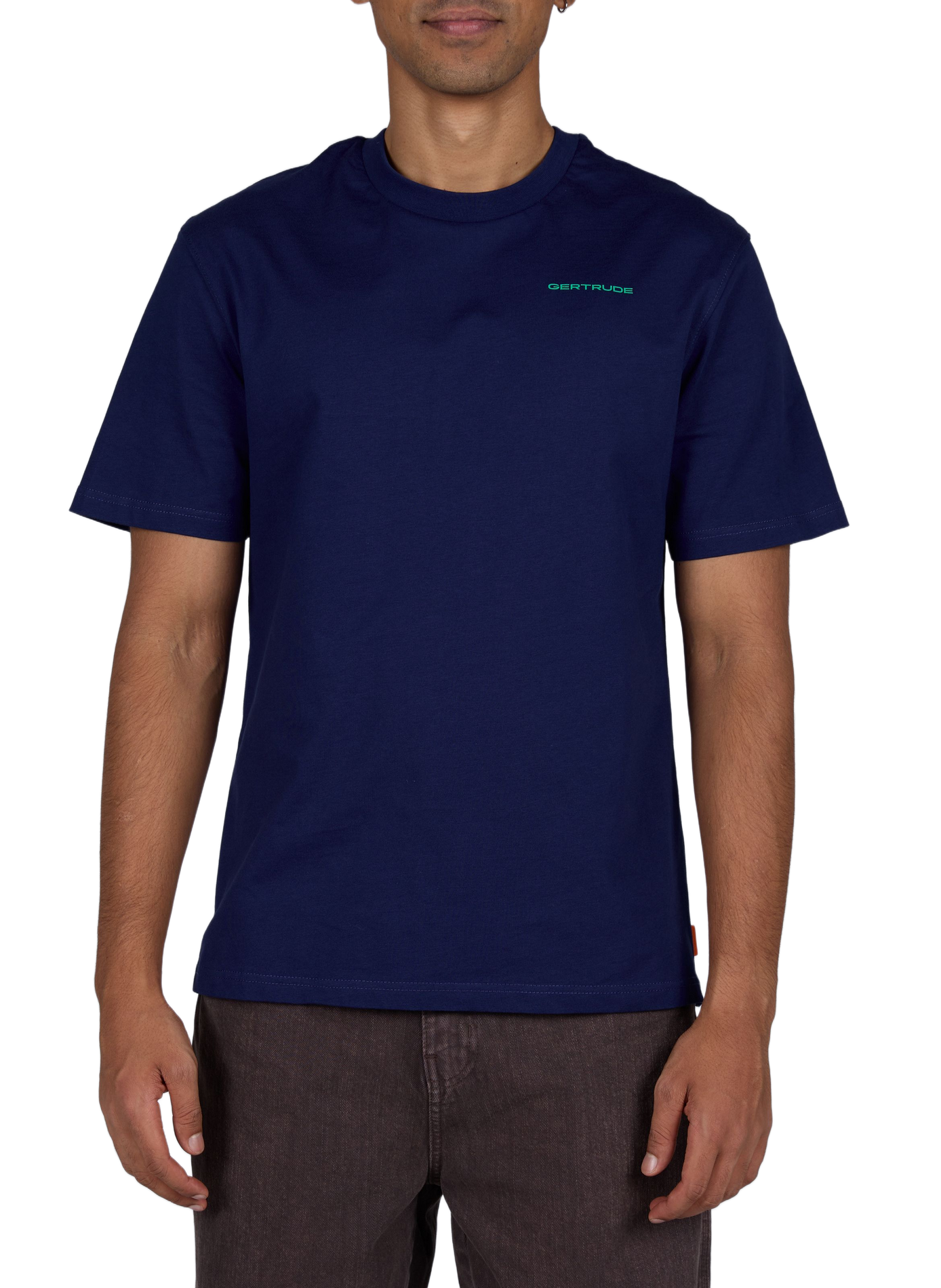 Leongeo straight-fit crew-neck printed cotton T-shirt GERTRUDE Blue