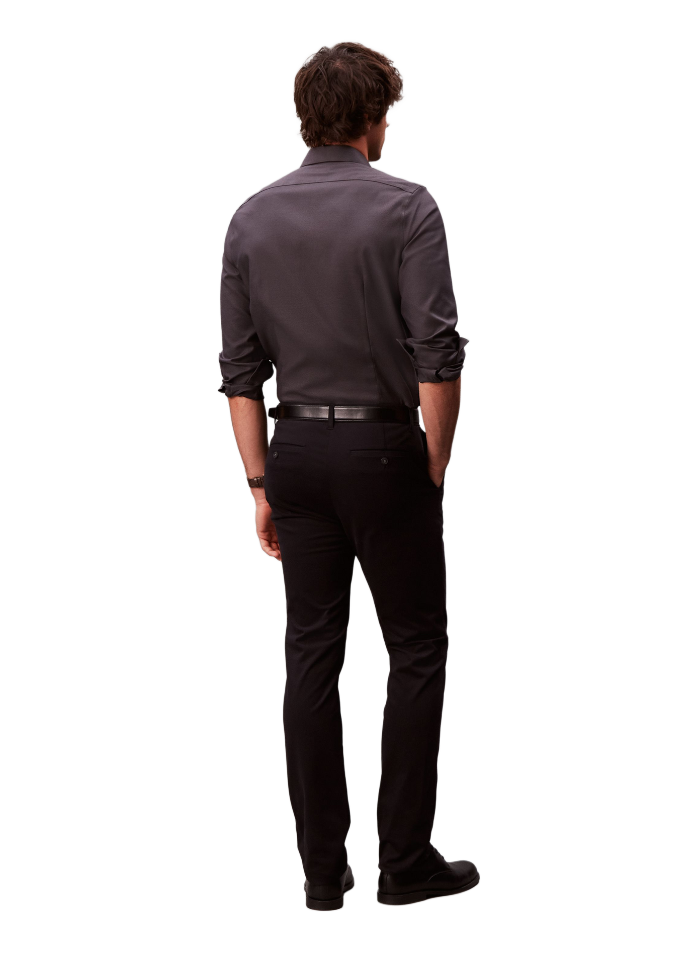 Chemise slim en coton mélangé CALVIN KLEIN Grau