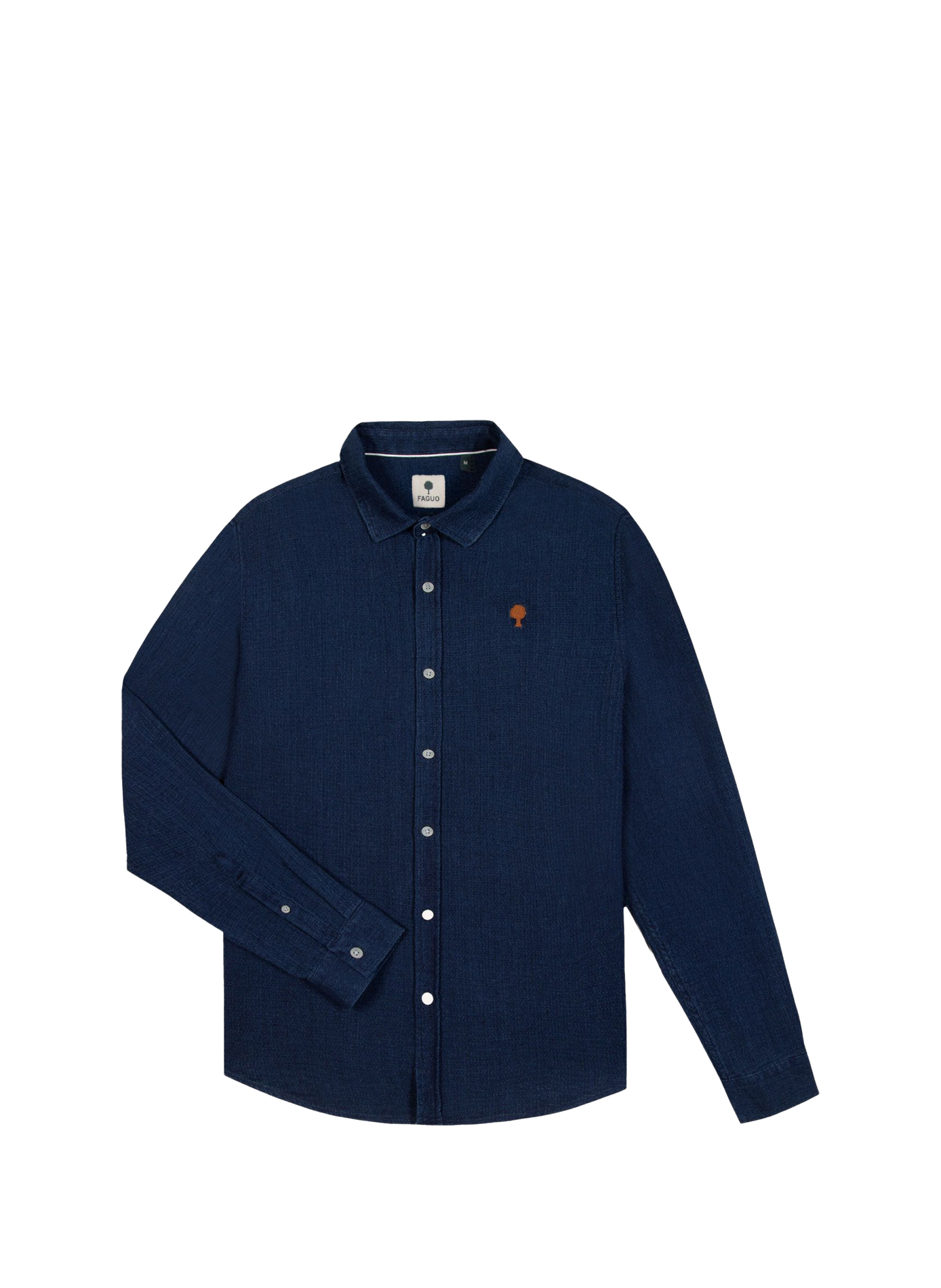 Chemise col classique en coton recyclé FAGUO Blue